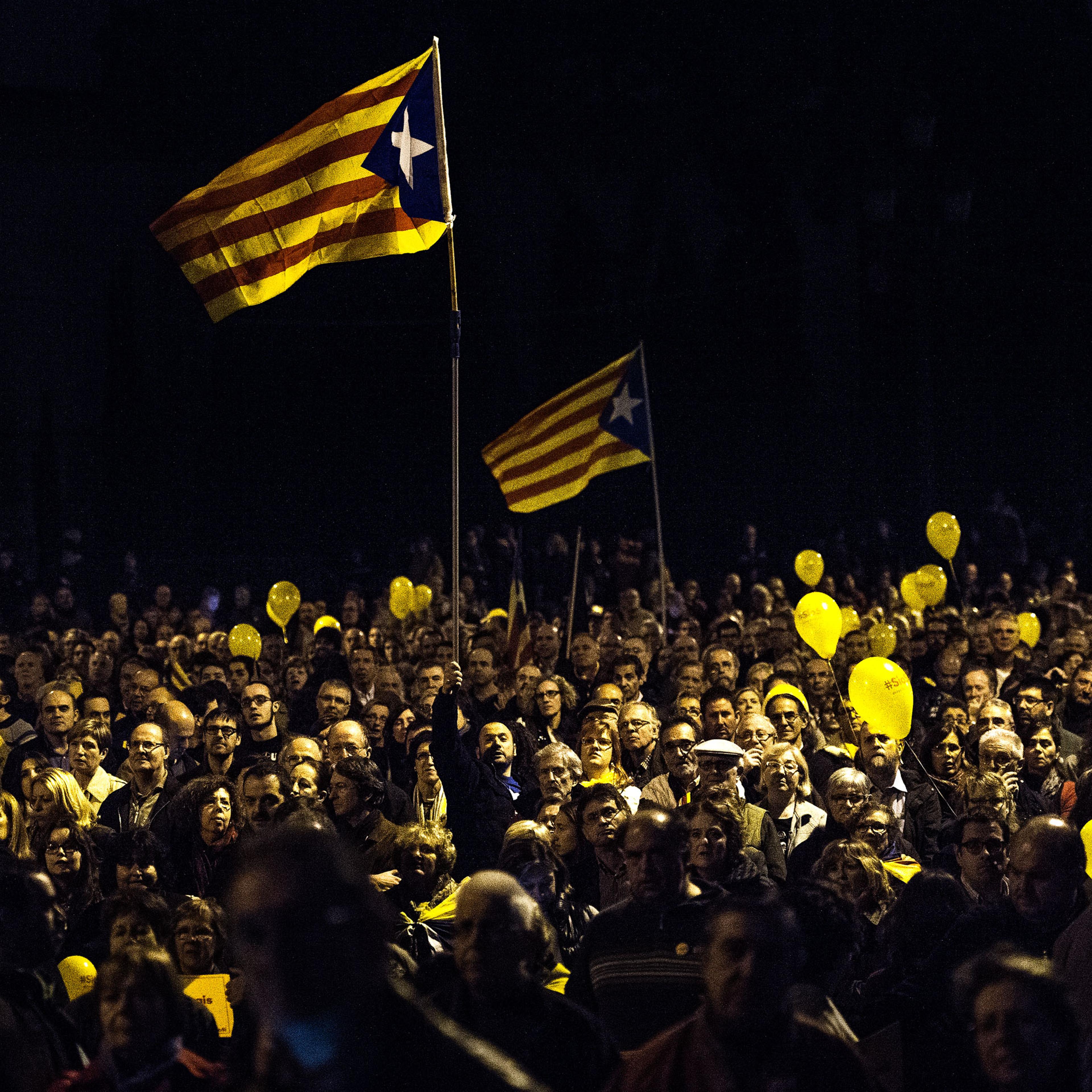 Catalonia Separatist Rally Barcelona Spain