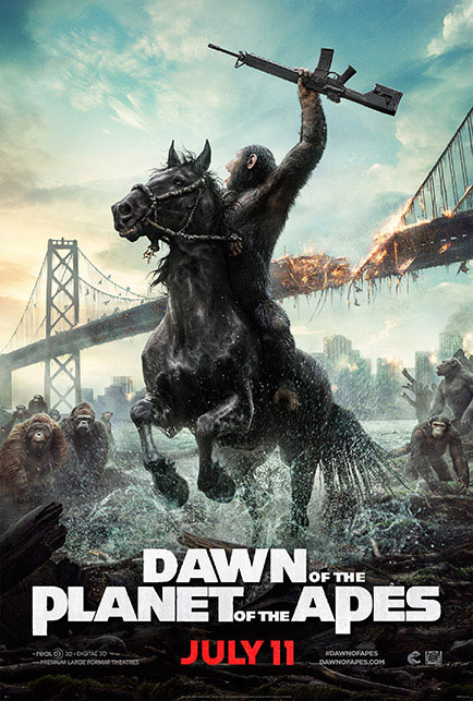 Dawn of the Planet of the Apes led the box office for the second consecutive weekend.