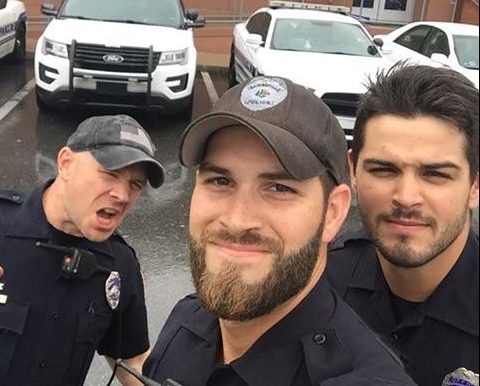 (From left to right) Gainesville Police Department Officers John Nordman, Michael Hamill and Dan Rengering