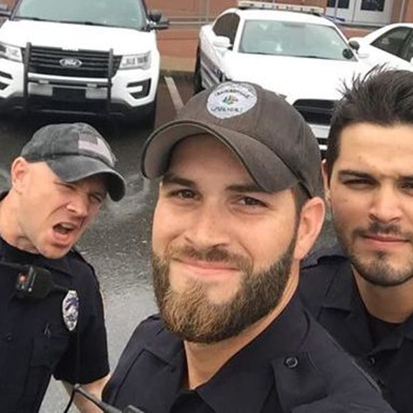 (From left to right) Gainesville Police Department Officers John Nordman, Michael Hamill and Dan Rengering