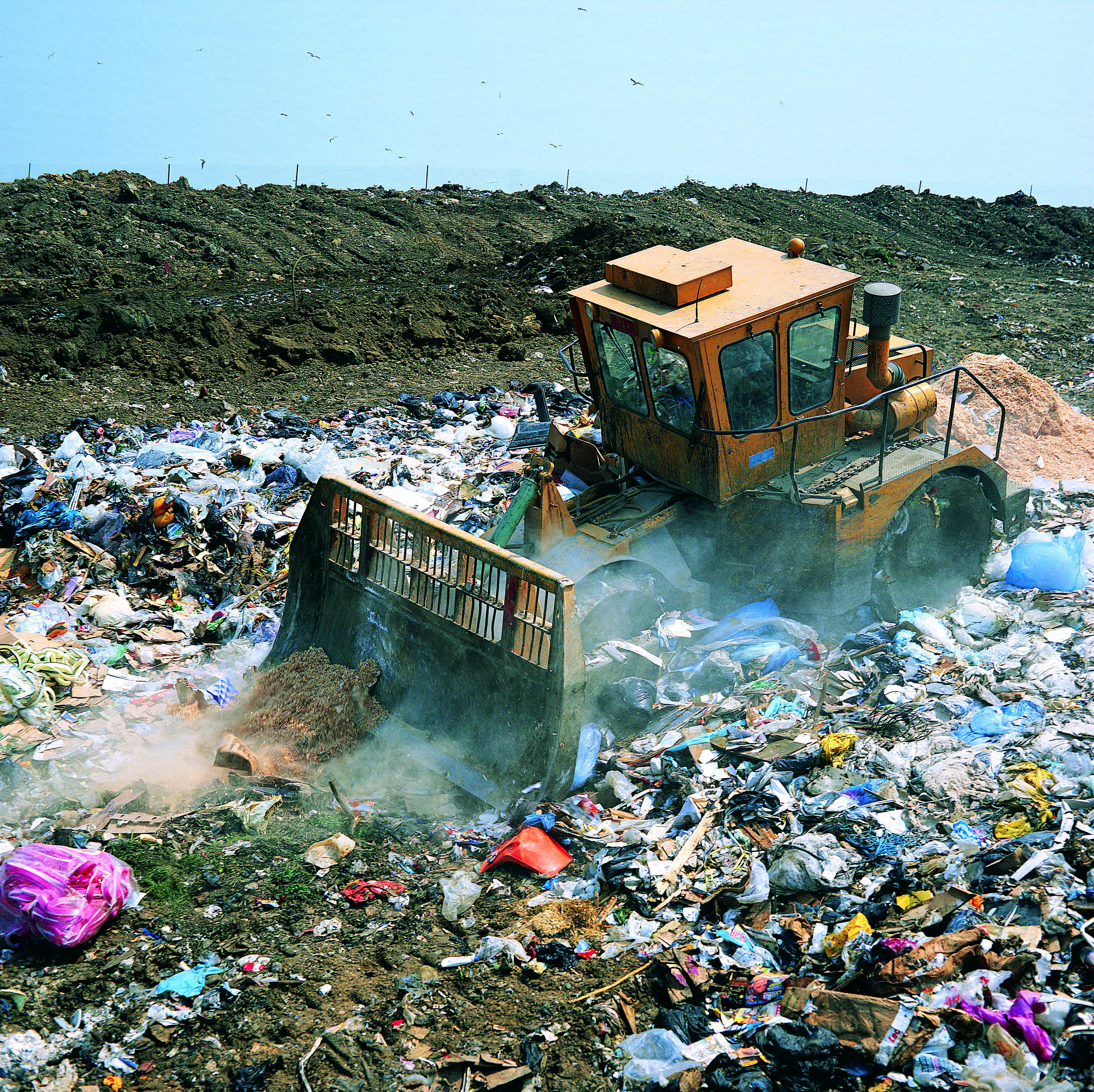 landfill bulldozer