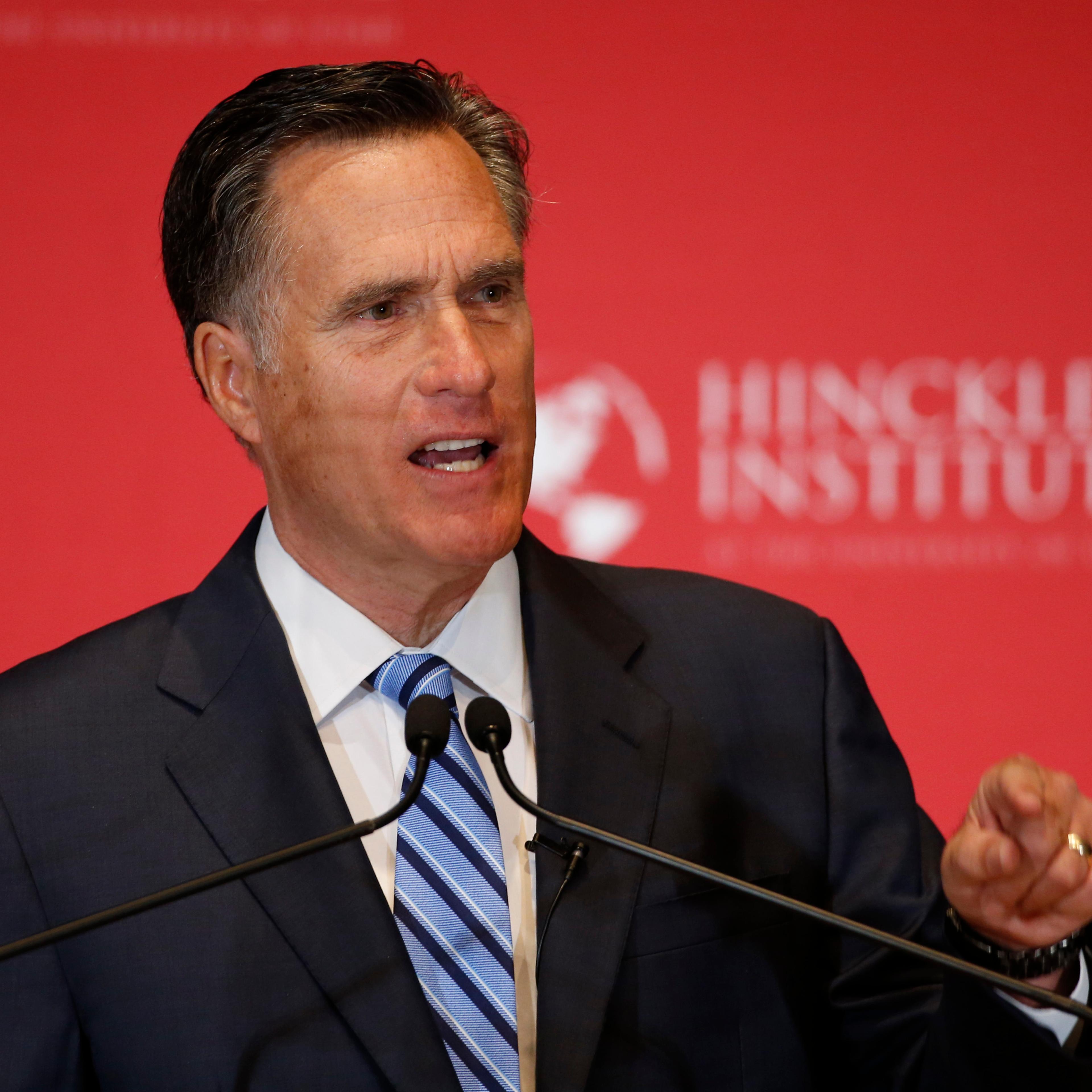 Mitt Romney Delivers Speech On State Of 2016 GOP Presidential Race
