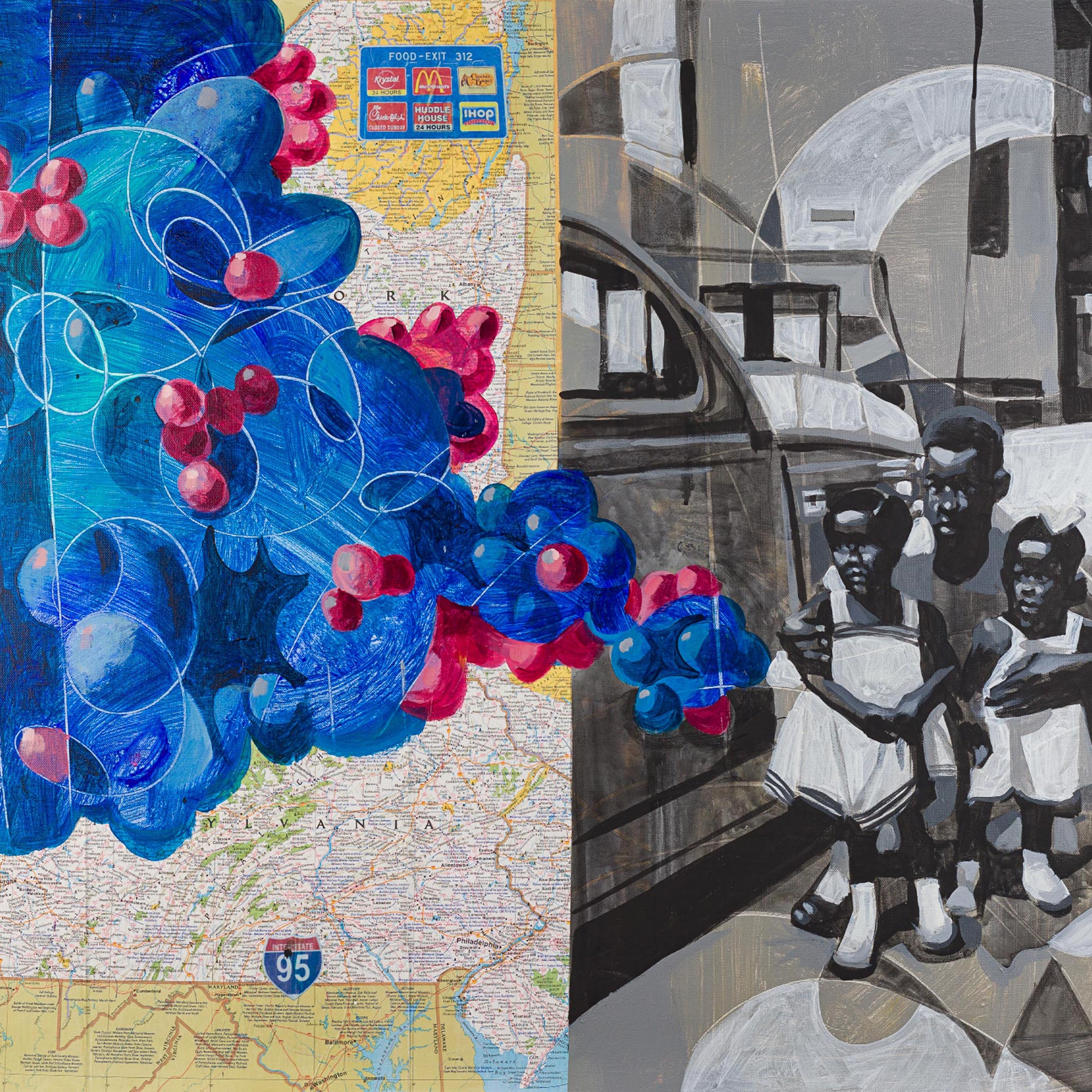Charly Palmer, "Eminent Domain," acrylic on canvas