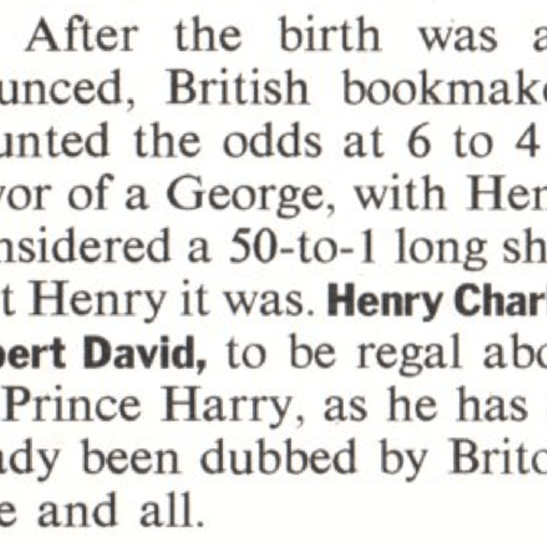 Prince Harry Announcement