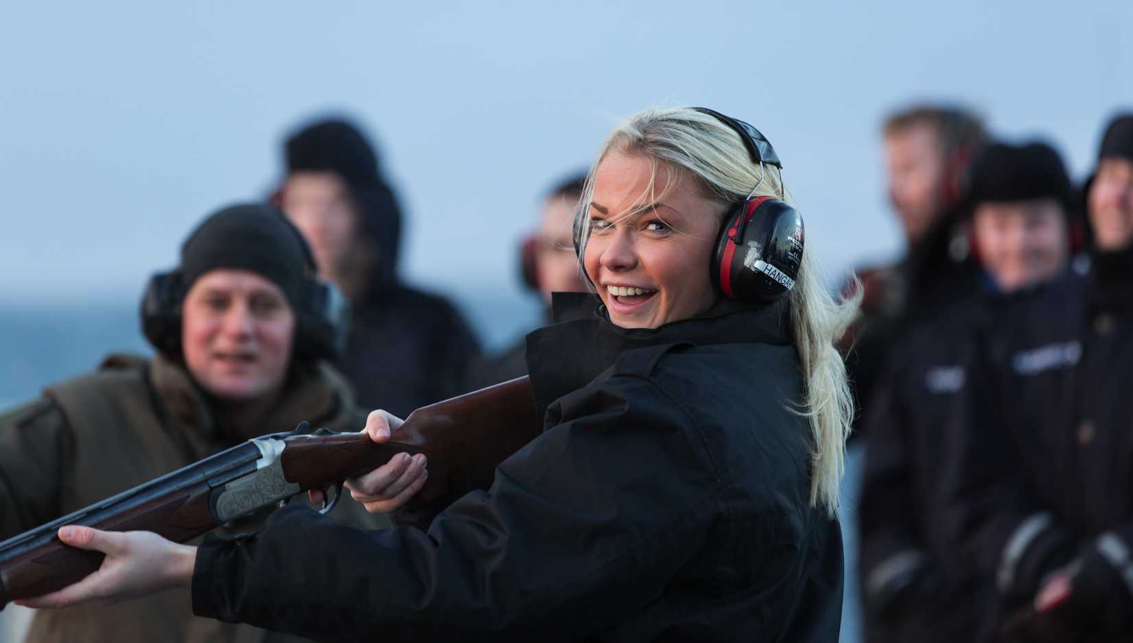 Shotgun firing on board KV Svalbard, the Norwegian Navy's largest vessel.