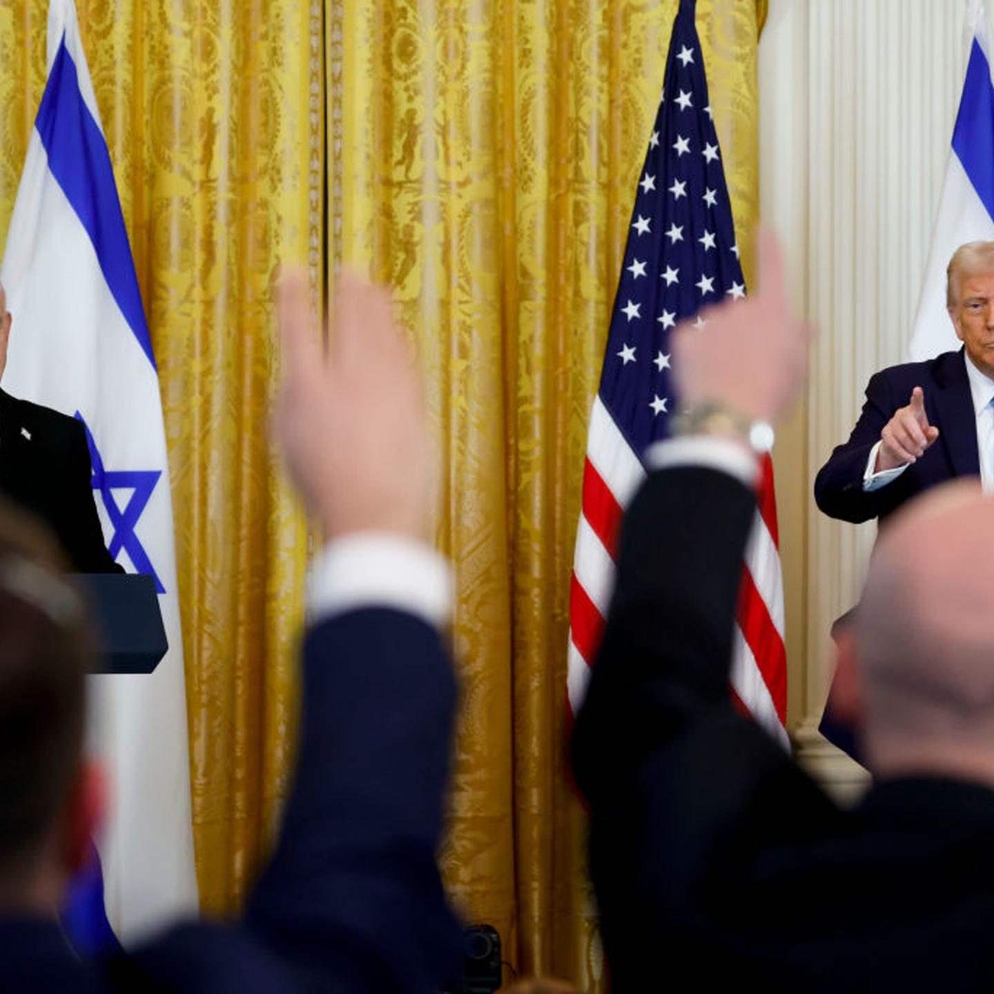 President Trump And Israeli Prime Minister Netanyahu Hold News Conference