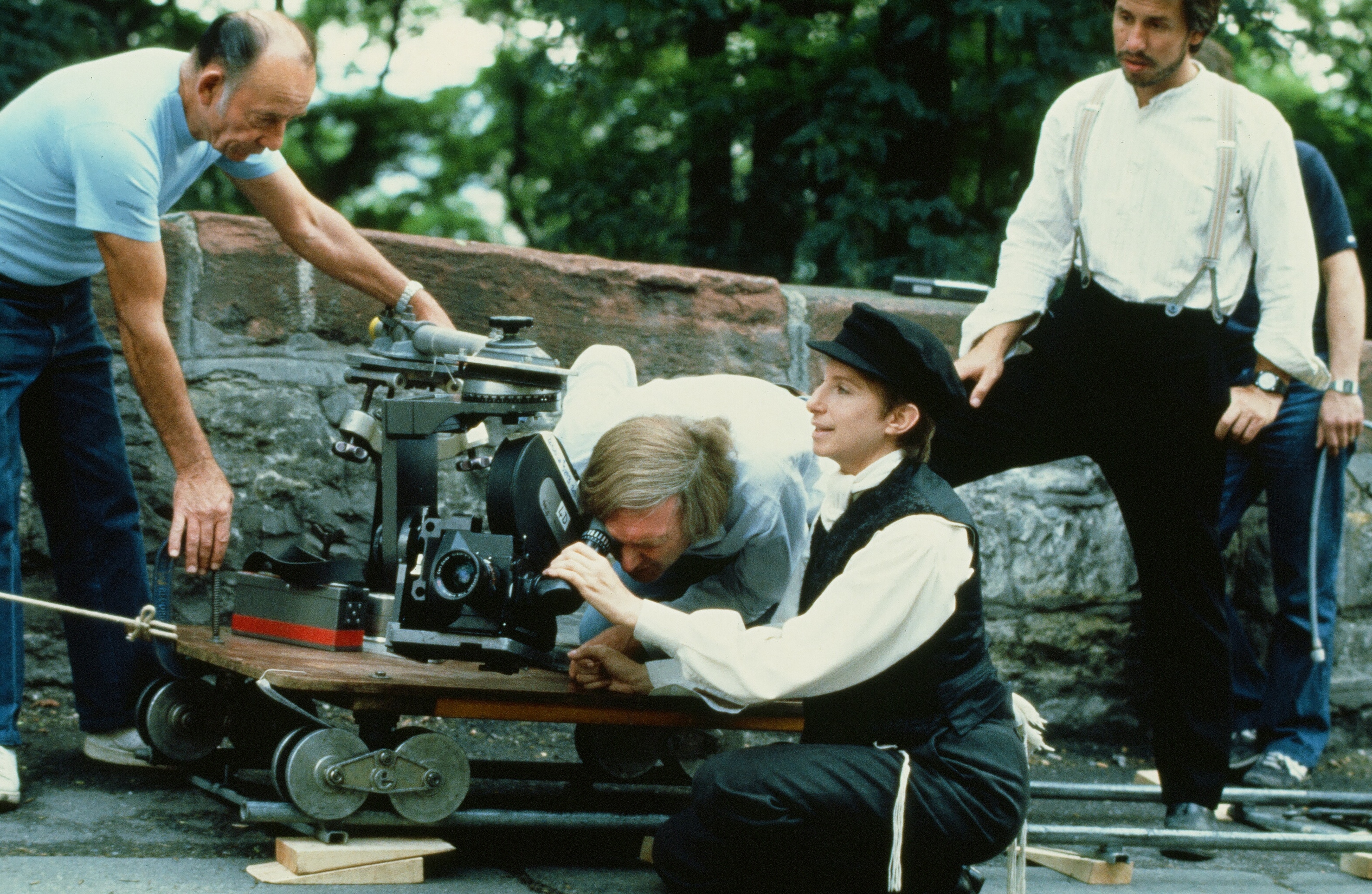 Barbra Streisand behind the scenes directing Yentl