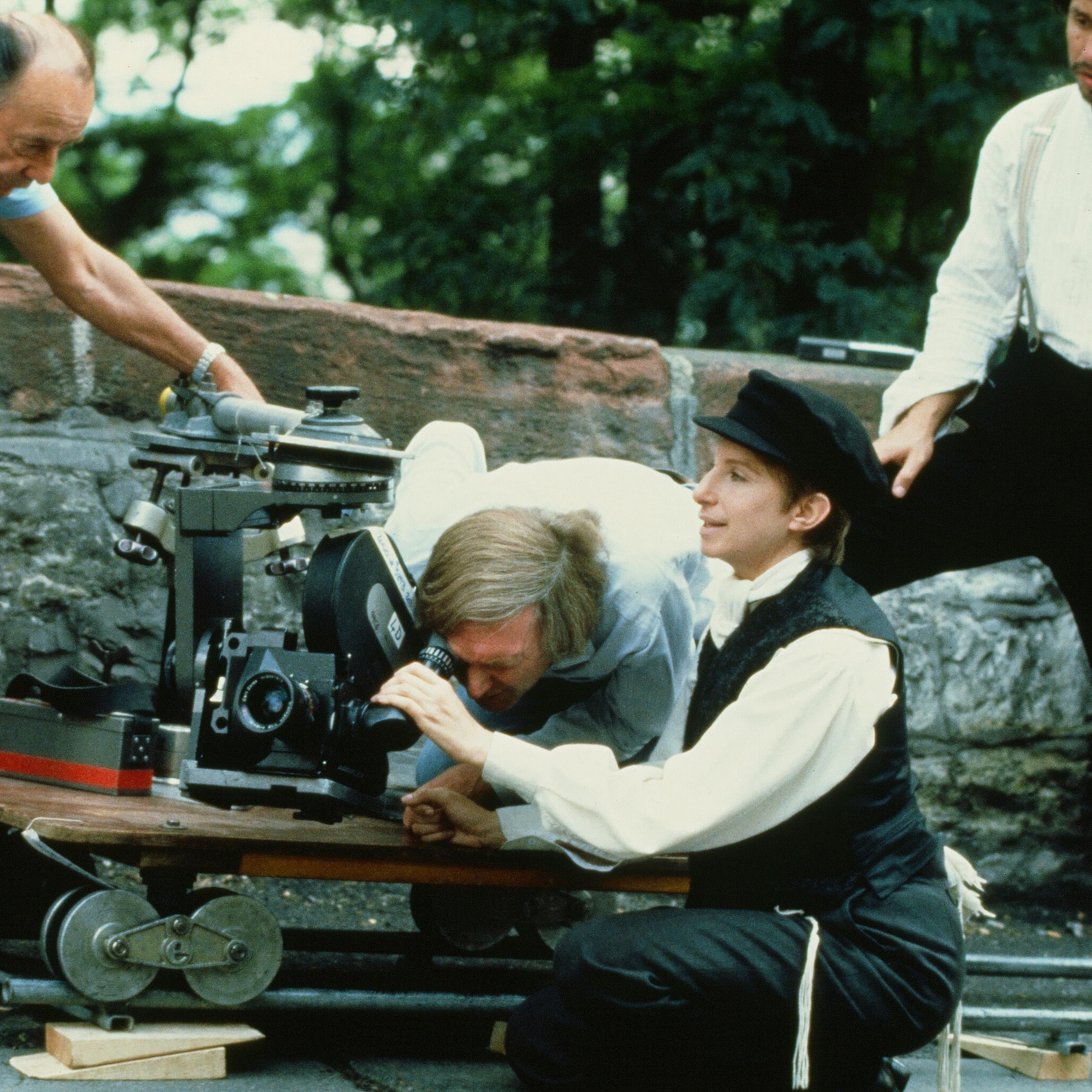 Barbra Streisand behind the scenes directing Yentl