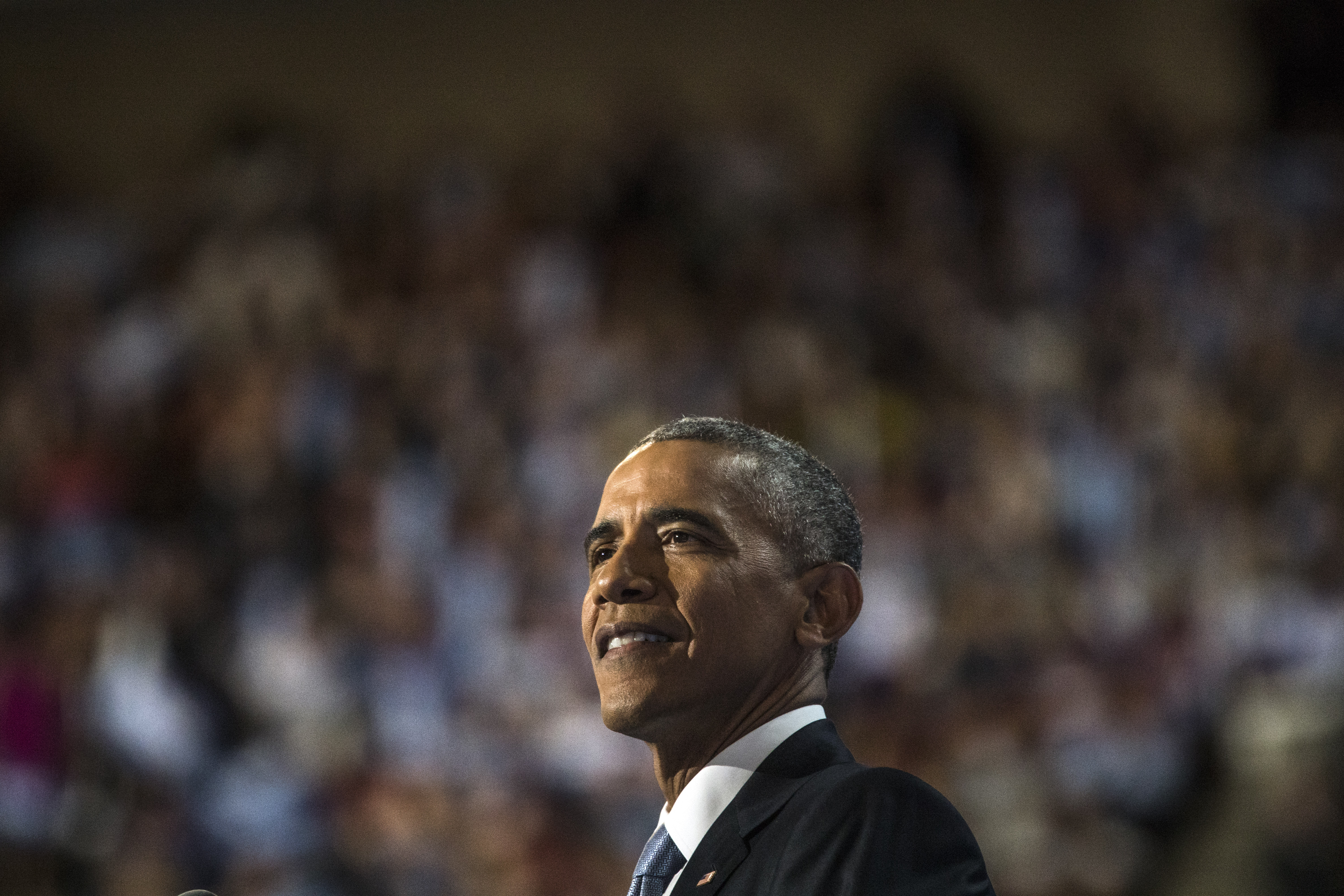 President Barack Obama speaks at the Democratic National Convention in Philadelphia on July 27, 2016.