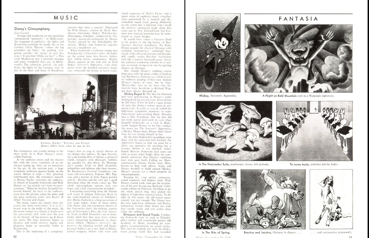 A spread from the Nov. 18, 1940, issue of TIME