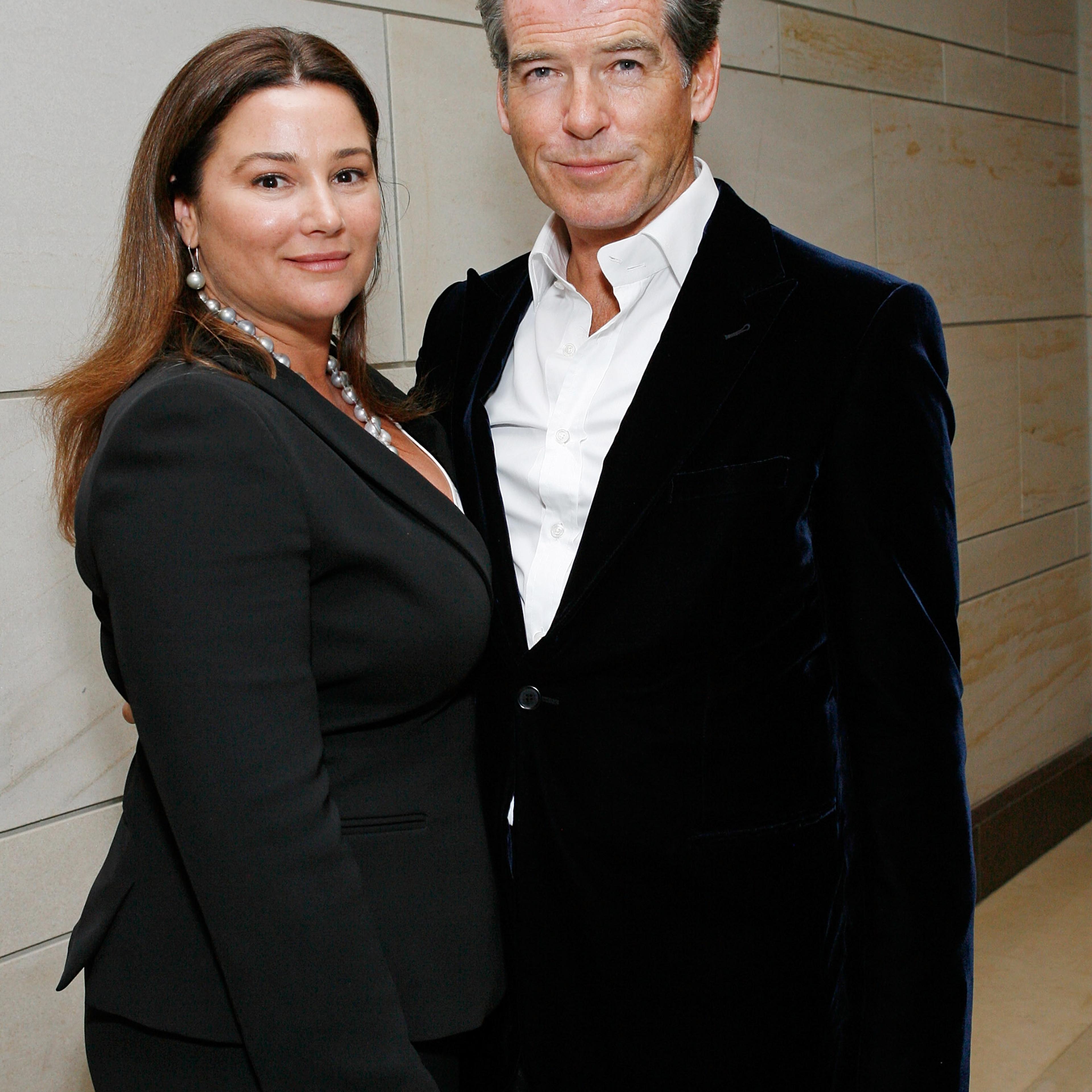 Honorary chairs Keely Brosnan and actor Pierce Brosnan attend the International Fund For Animal Welfare's Global Whale Conservation Congressional Reception at the U.S. Capital Visitor Center Atrium in Washington, D.C., on May 19, 2009.