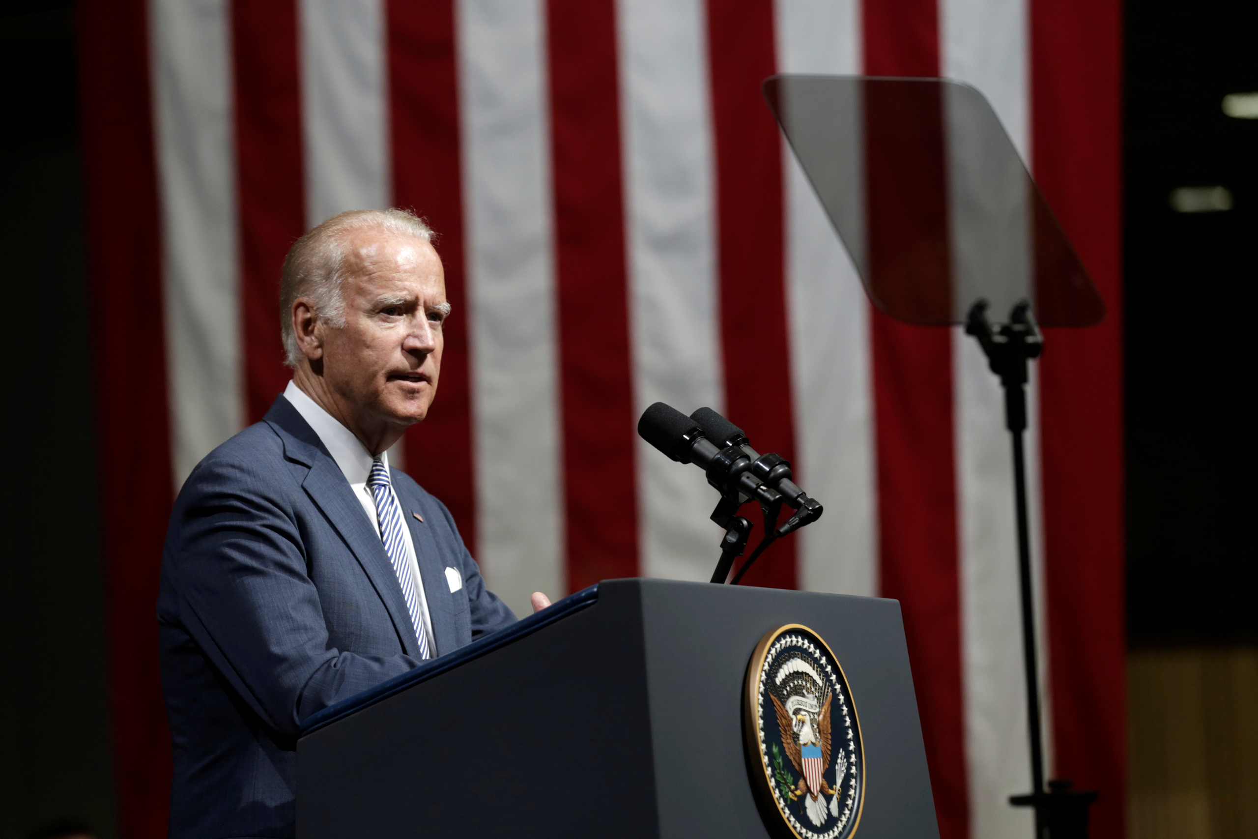 U.S. Vice PU.S. Vice President Joe Biden delivers a speech in Riga, Latvia, August 23, 2016. REUTERS/Ints Kalnins - RTX2MQ12resident Joe Biden delivers a speech in Riga