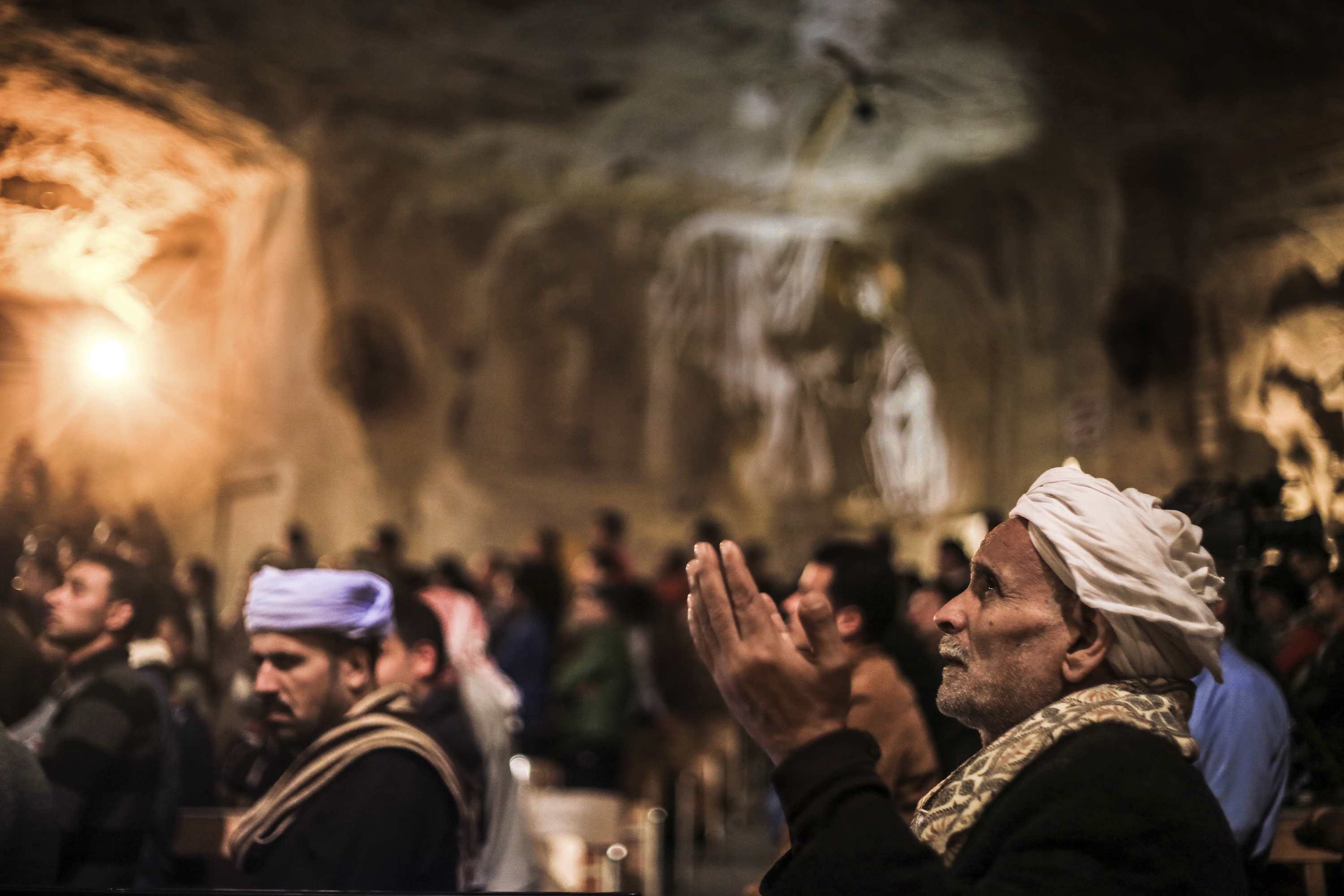 Worshippers mark the beginning of Lent with Mass at St. Samaan Church in Cairo