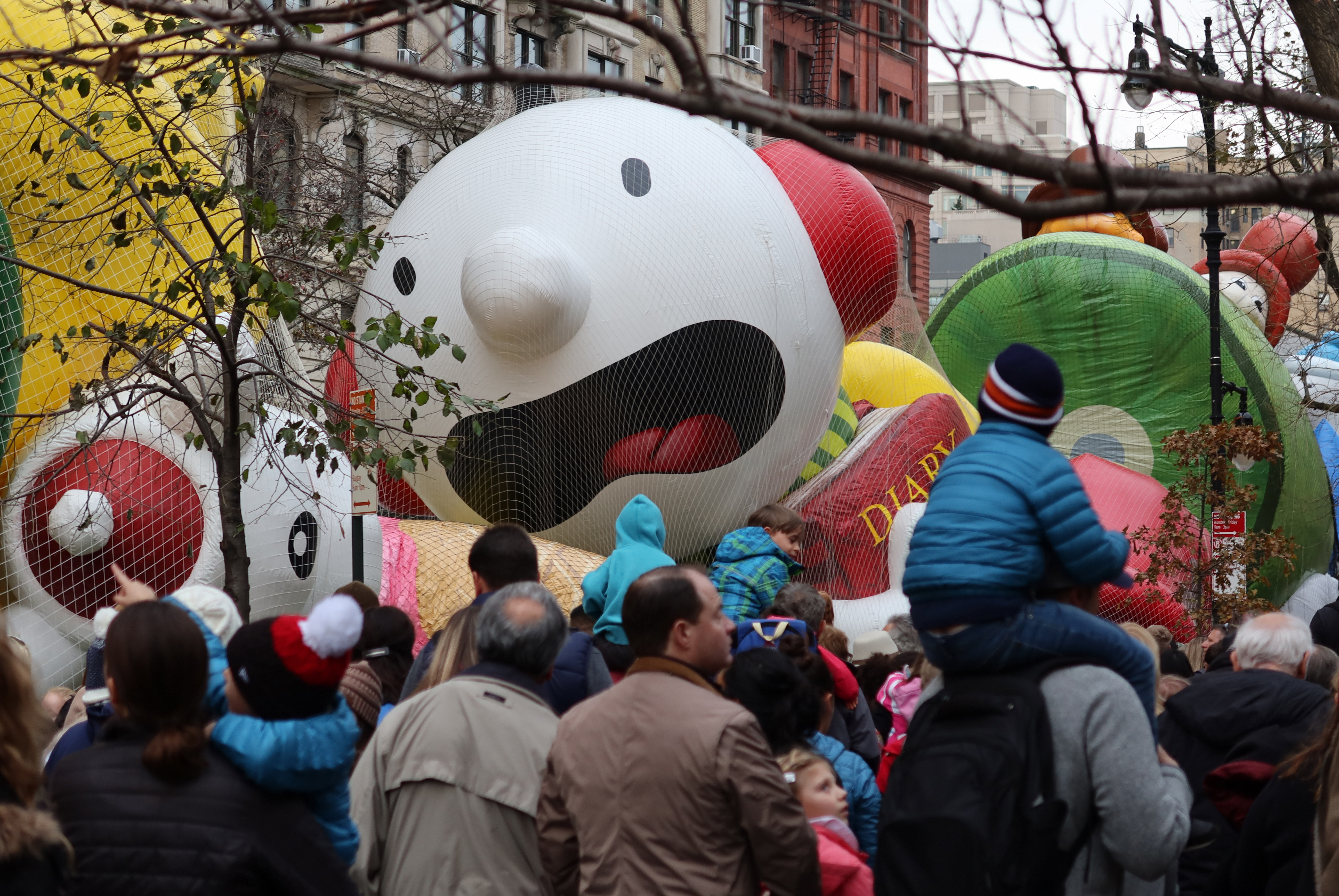 Balloons Inflated for the Annual Macy's Thanksgiving Day Parade in New York City