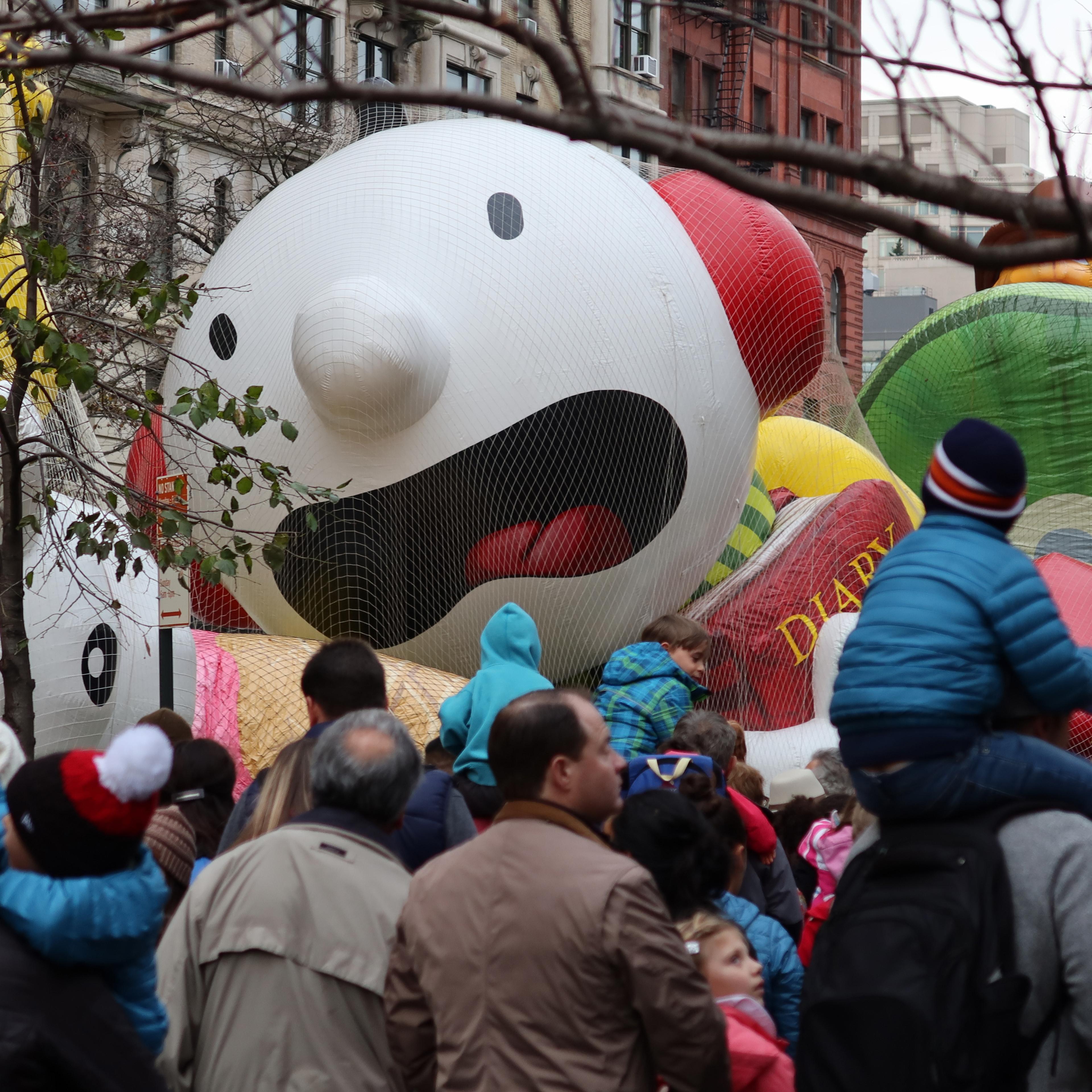 Balloons Inflated for the Annual Macy's Thanksgiving Day Parade in New York City