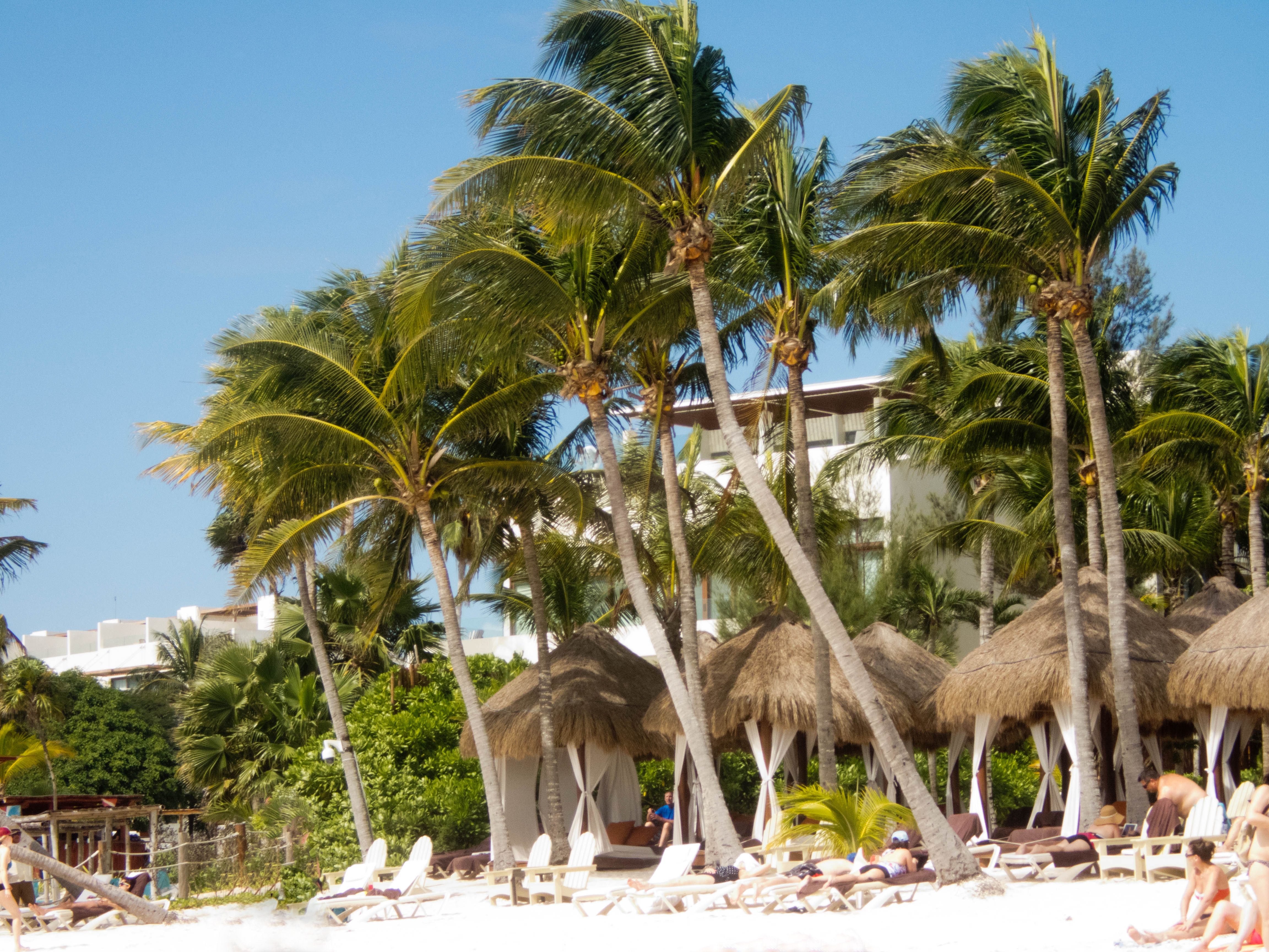 Tourists on Akumal beach