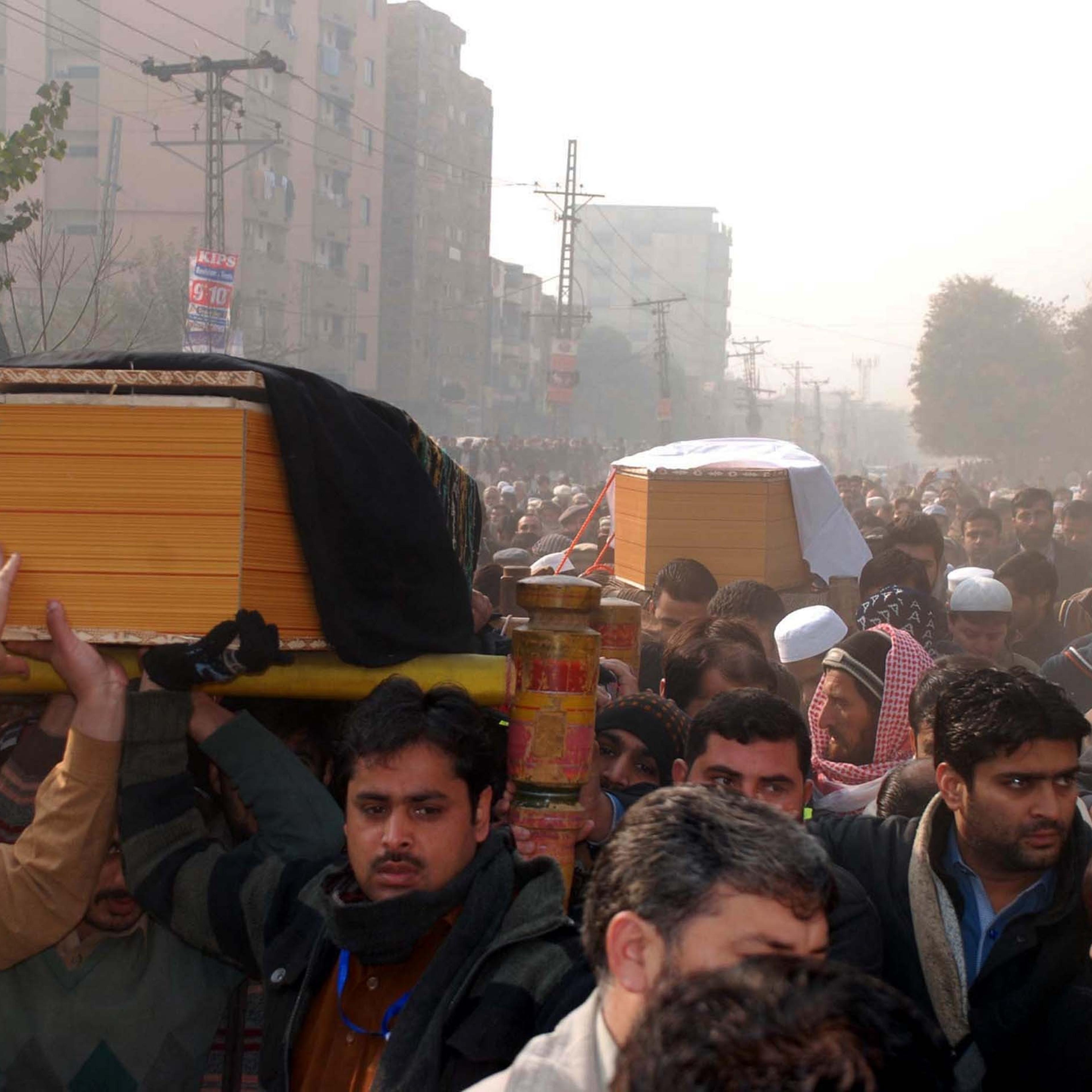 Funeral ceremony for the victims of the school attack in Pakistan