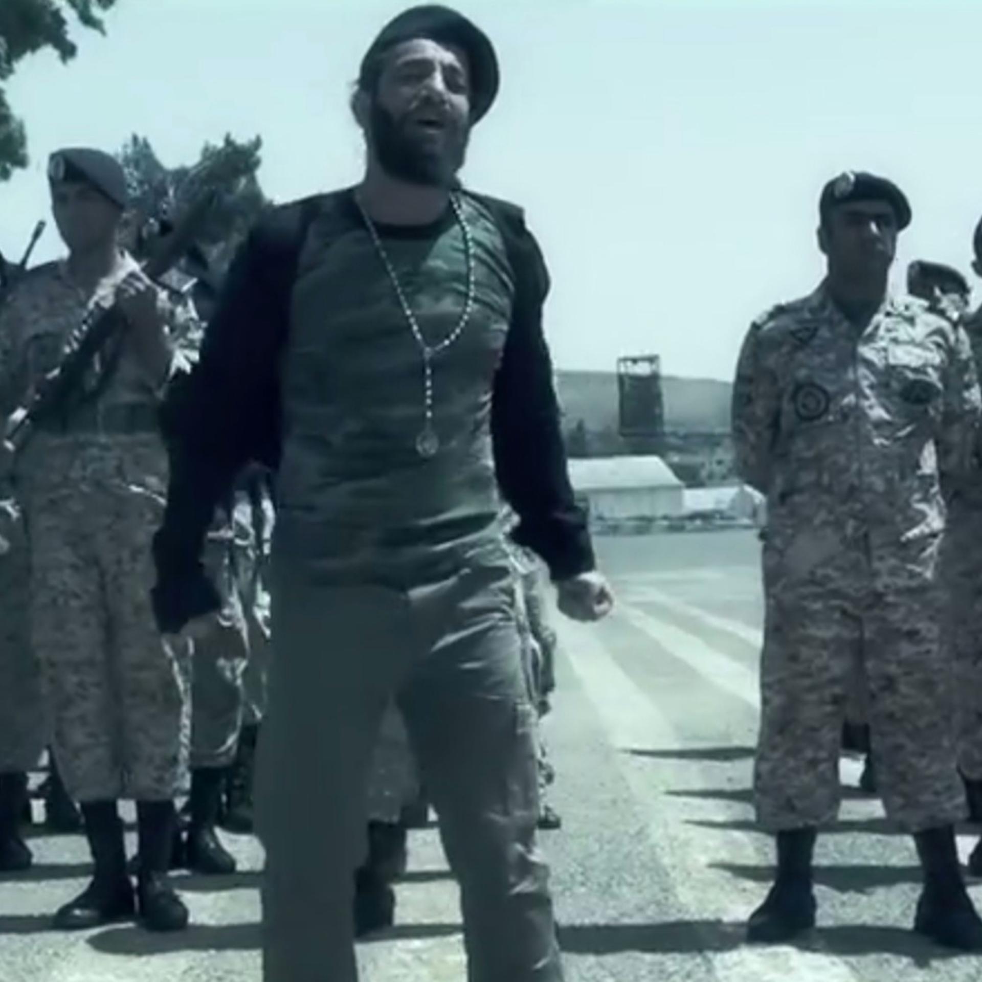 Screengrab from Amir Tataloo's music video.
