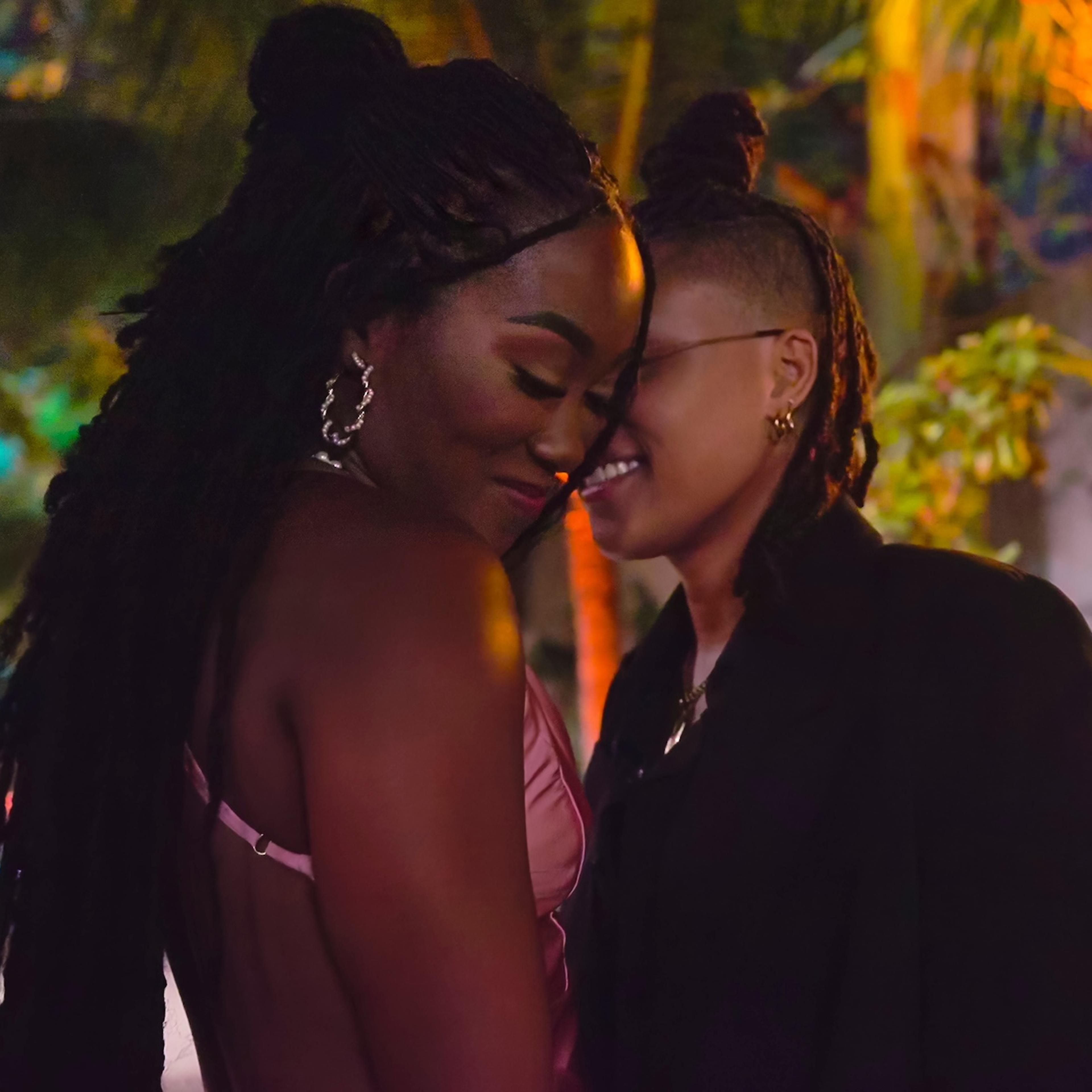 The Ultimatum: Queer Love. (L to R) Britney Thompson, AJ Blount in episode 201 of The Ultimatum: Queer Love. Cr. Courtesy of Netflix © 2025