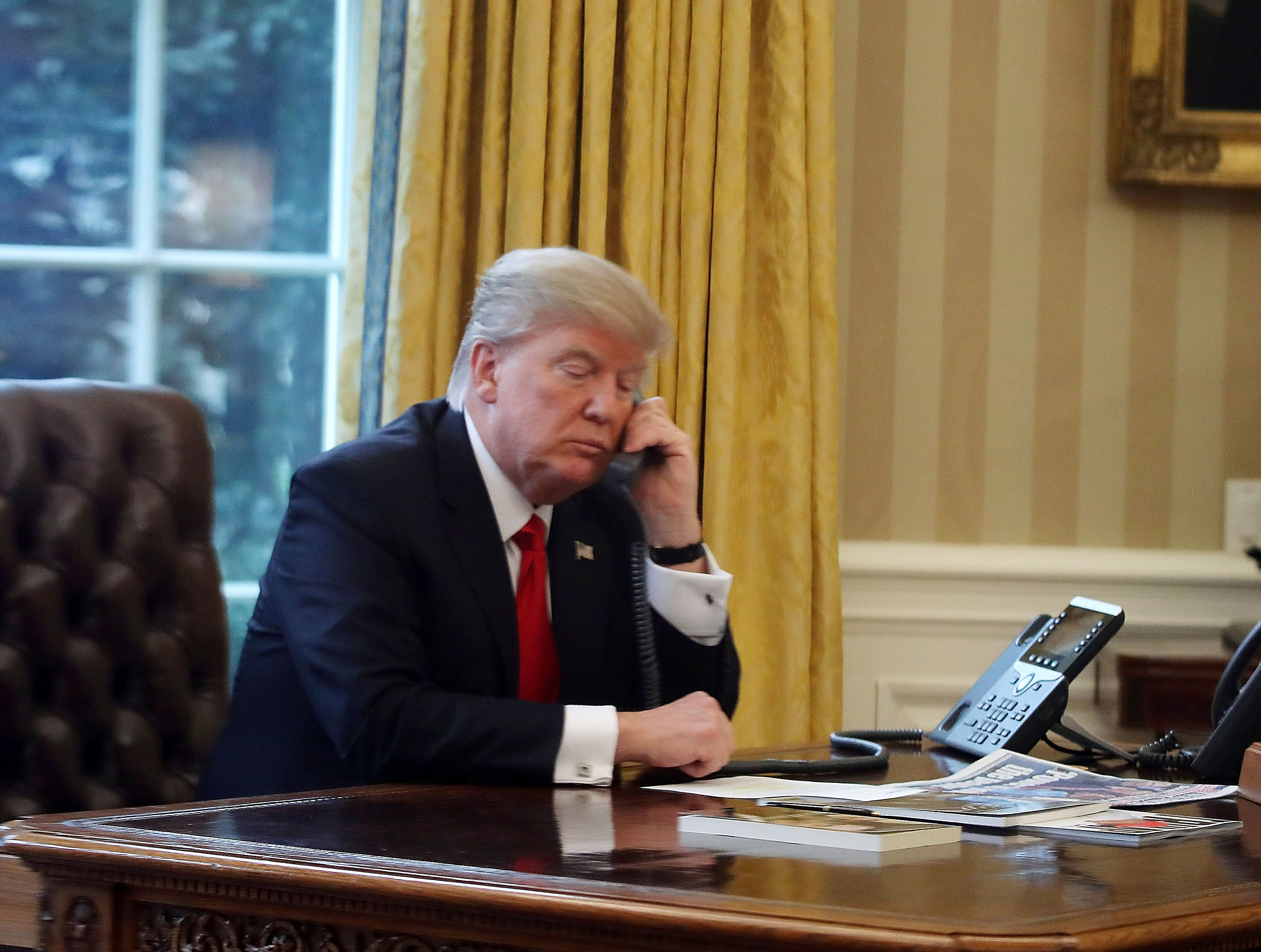 President Trump Speaks With King Of Saudi Arabia From The White House