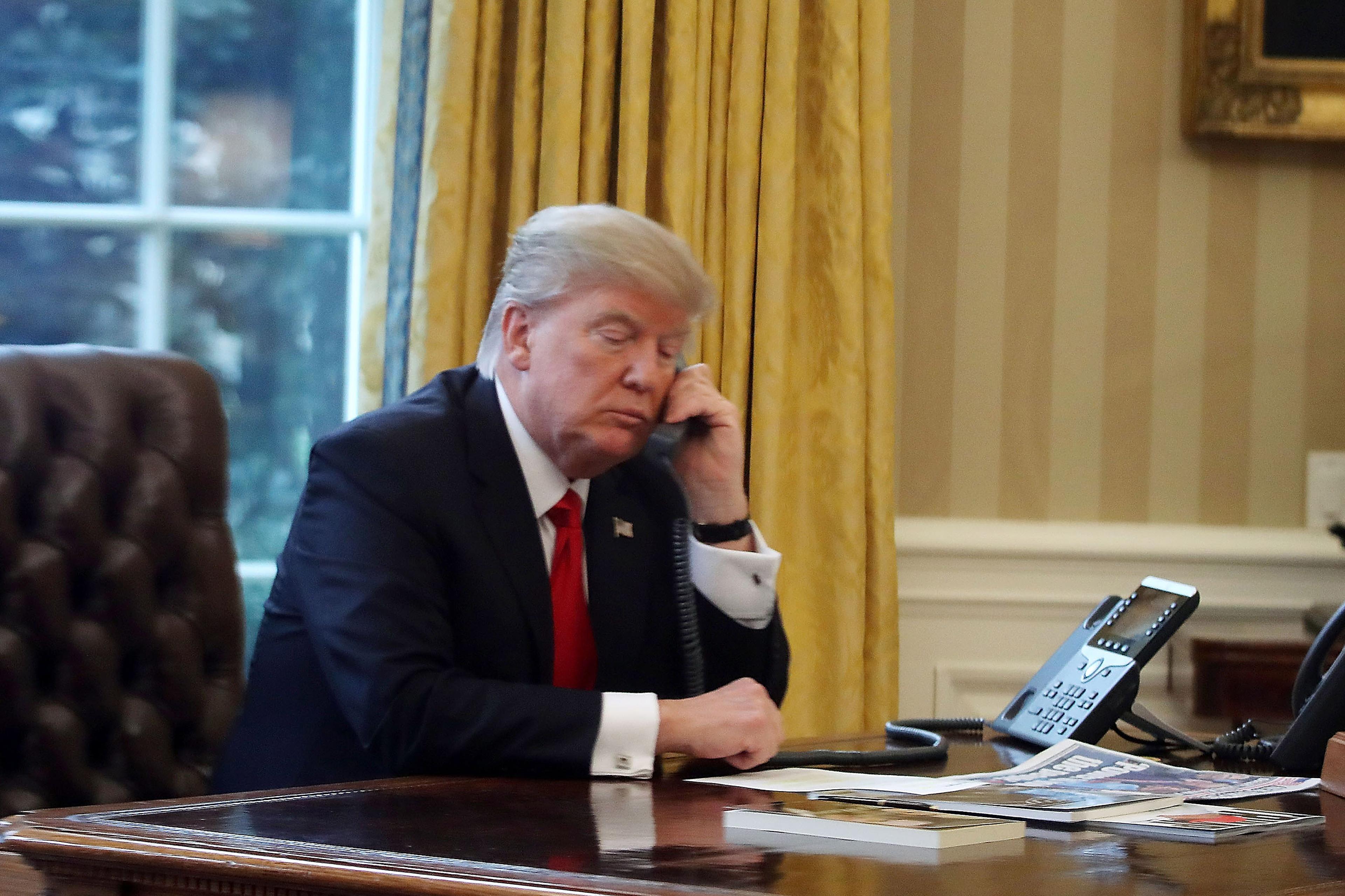 President Trump Speaks With King Of Saudi Arabia From The White House