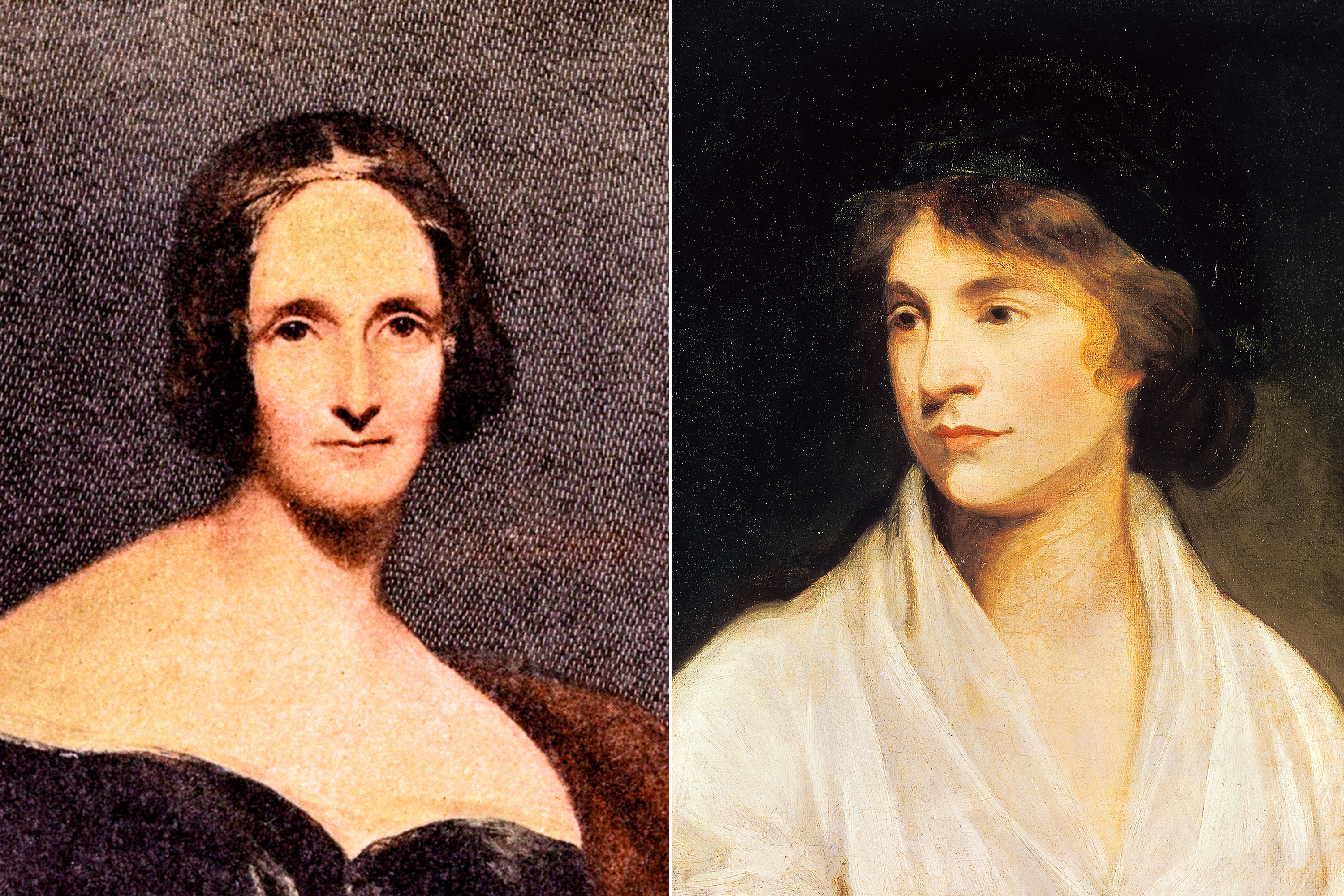 Mary Shelley, author of Frankenstein, and her mother, feminist writer Mary Wollstonecraft (R-L)
