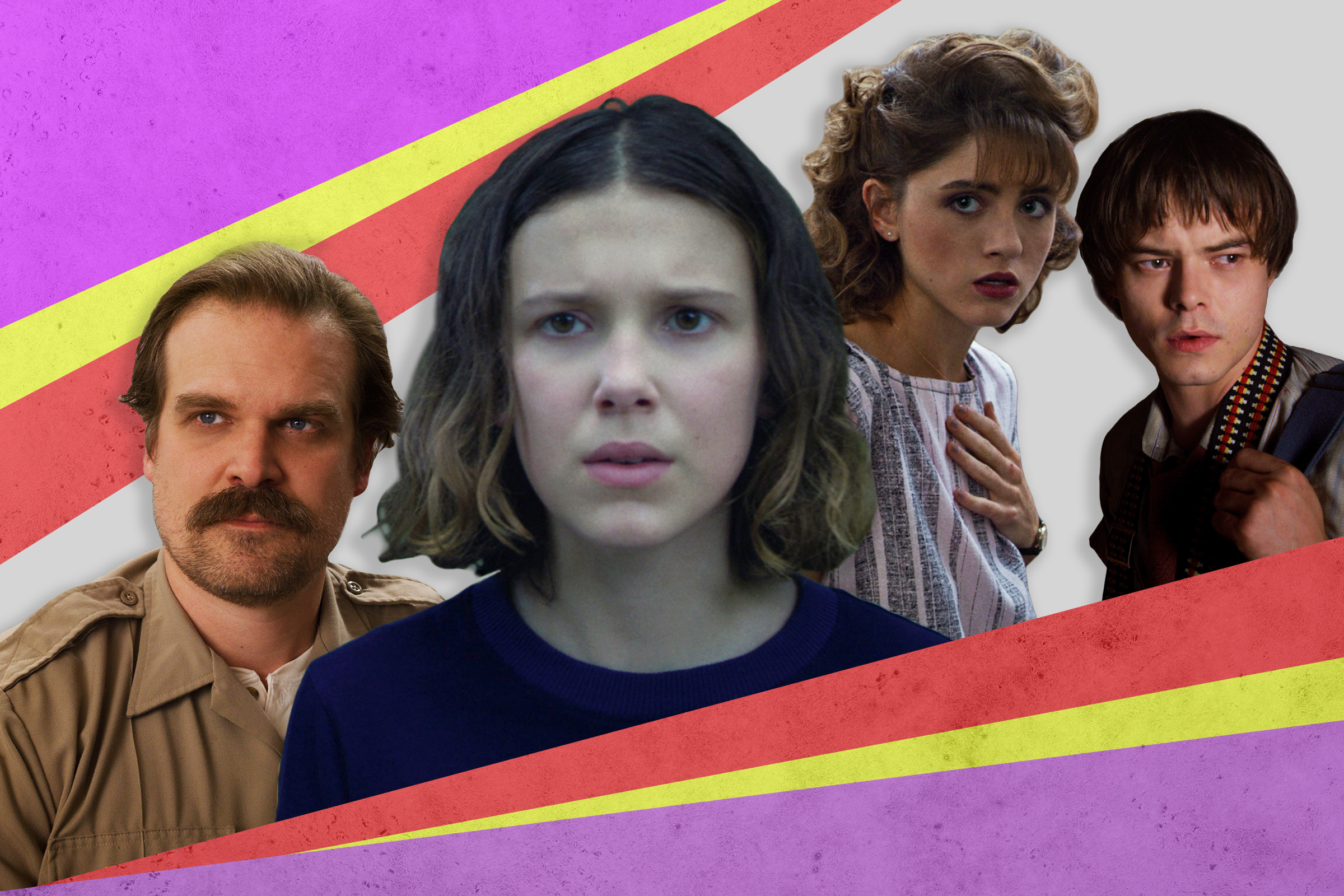 Characters from the Netflix show Stranger Things