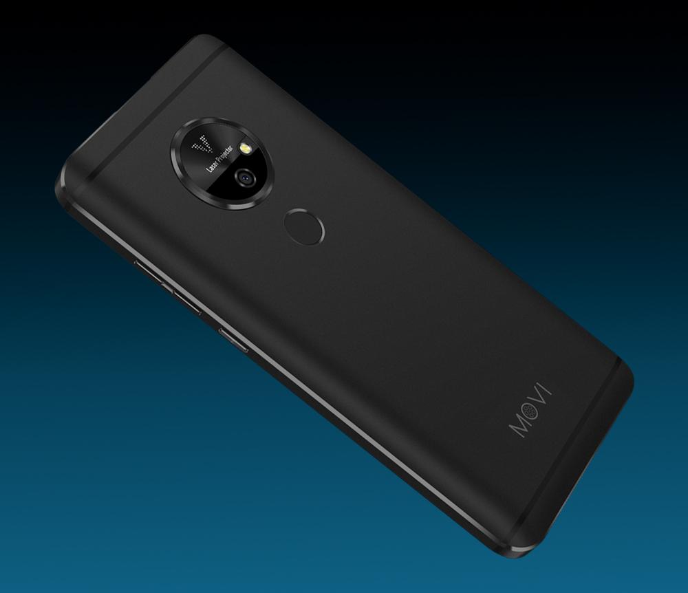 The Movi phone is an Android device with a built-in projector