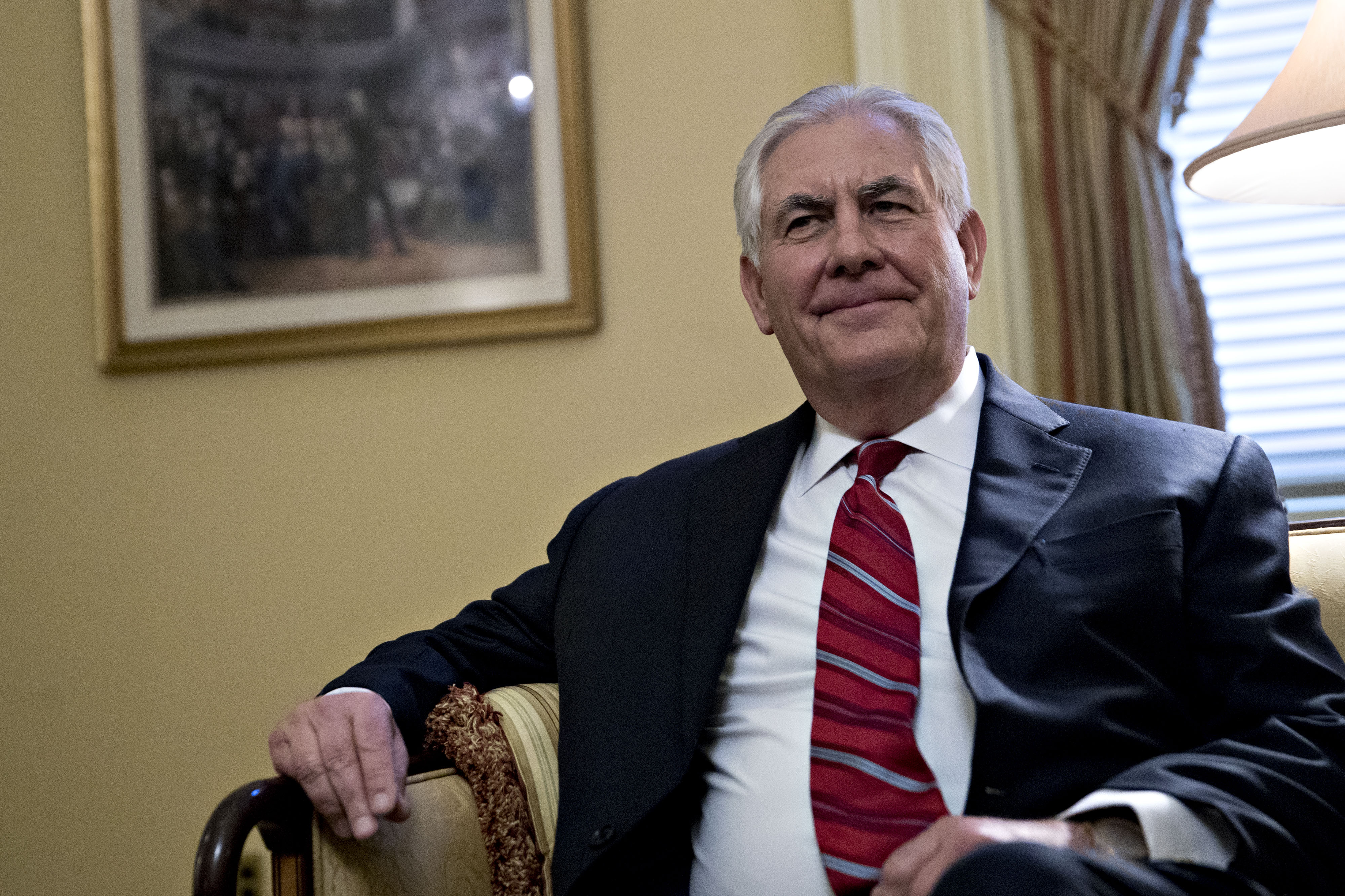 Secretary Of State Nominee Rex Tillerson Meets With Senators On Capitol Hill