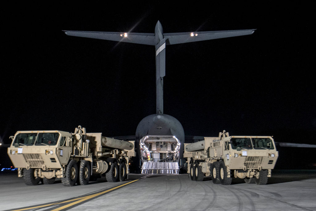 THAAD attives South Korea Airport