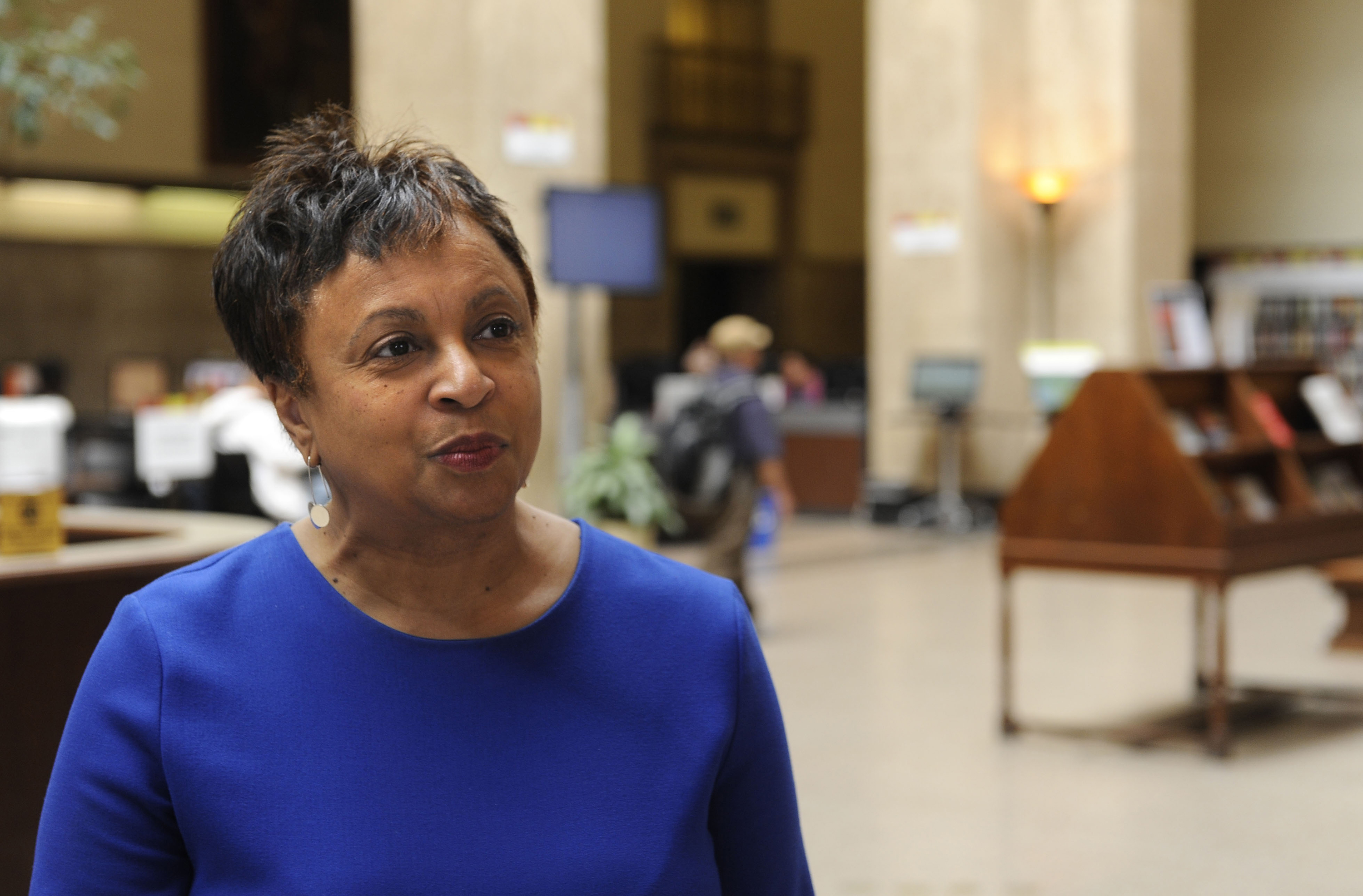 Carla Hayden, in an April 2015 file image, is confirmed by the Senate on Wednesday, July 13, 2016, to head the Library of Congress.