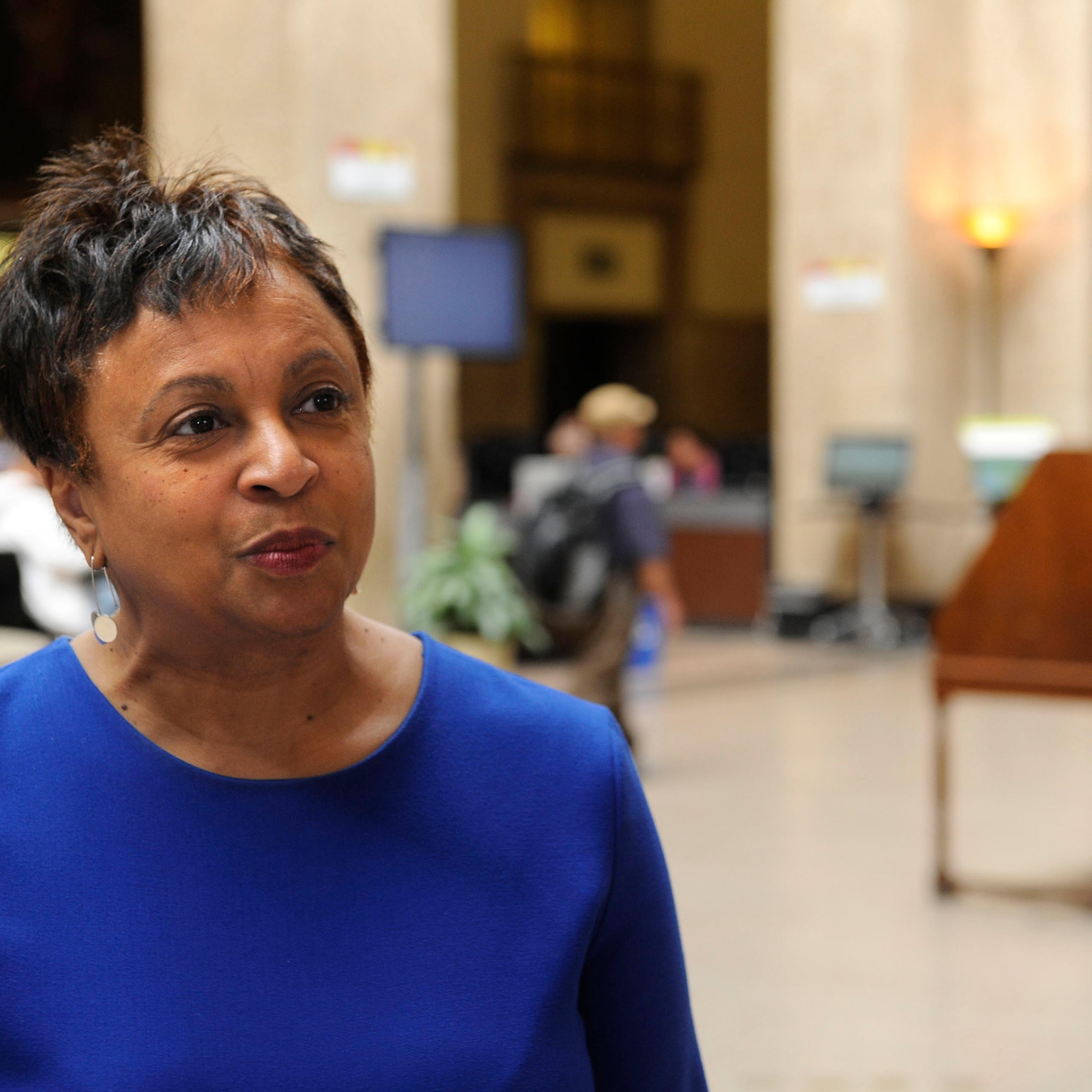 Carla Hayden, in an April 2015 file image, is confirmed by the Senate on Wednesday, July 13, 2016, to head the Library of Congress.