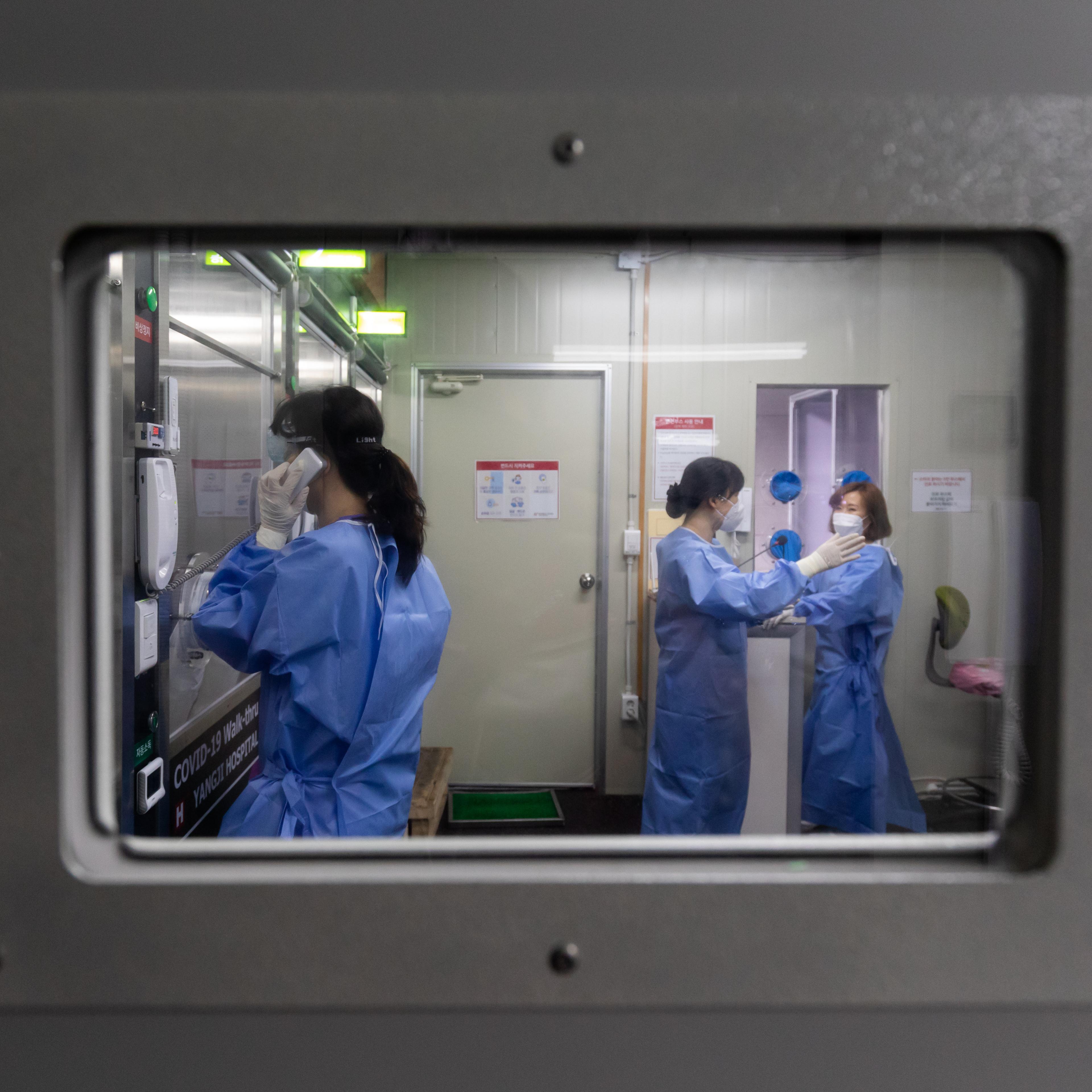 Covid-19 Testing Safety Booth at Seoul's H Plus Yangji Hospital Hospital