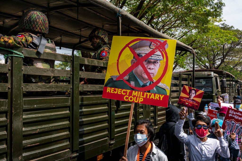 Protests Continue Despite Military Vehicles Presence