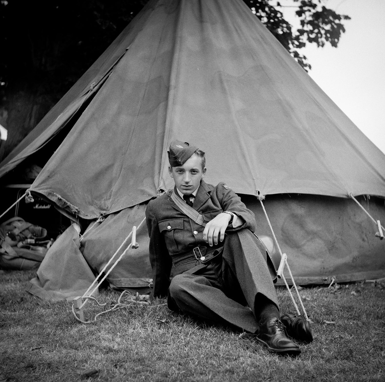 RAF Aircraftman Jason Hopkins at the War & Peace Revival in Folkestone, England on July 20, 2013.