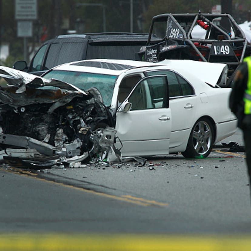 Kim Howe's car was damaged in a multiple vehicle crash involving Bruce Jenner on Feb. 7, 2015 in Malibu, California.