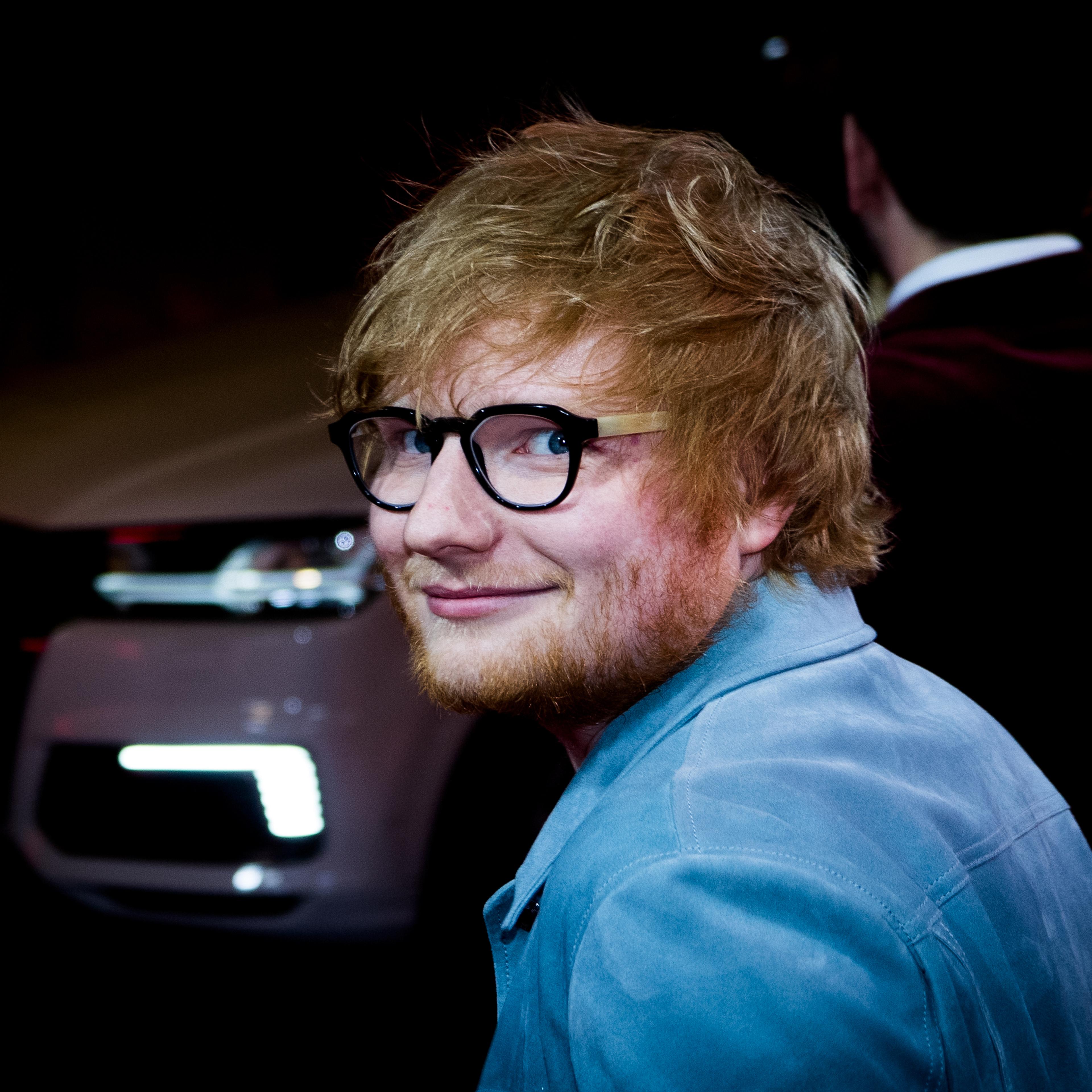 Ed Sheeran leaves the 'Songwriter' premiere during the 68th Berlinale International Film Festival Berlin at Friedrichstadtpalast on February 23, 2018 in Berlin, Germany.