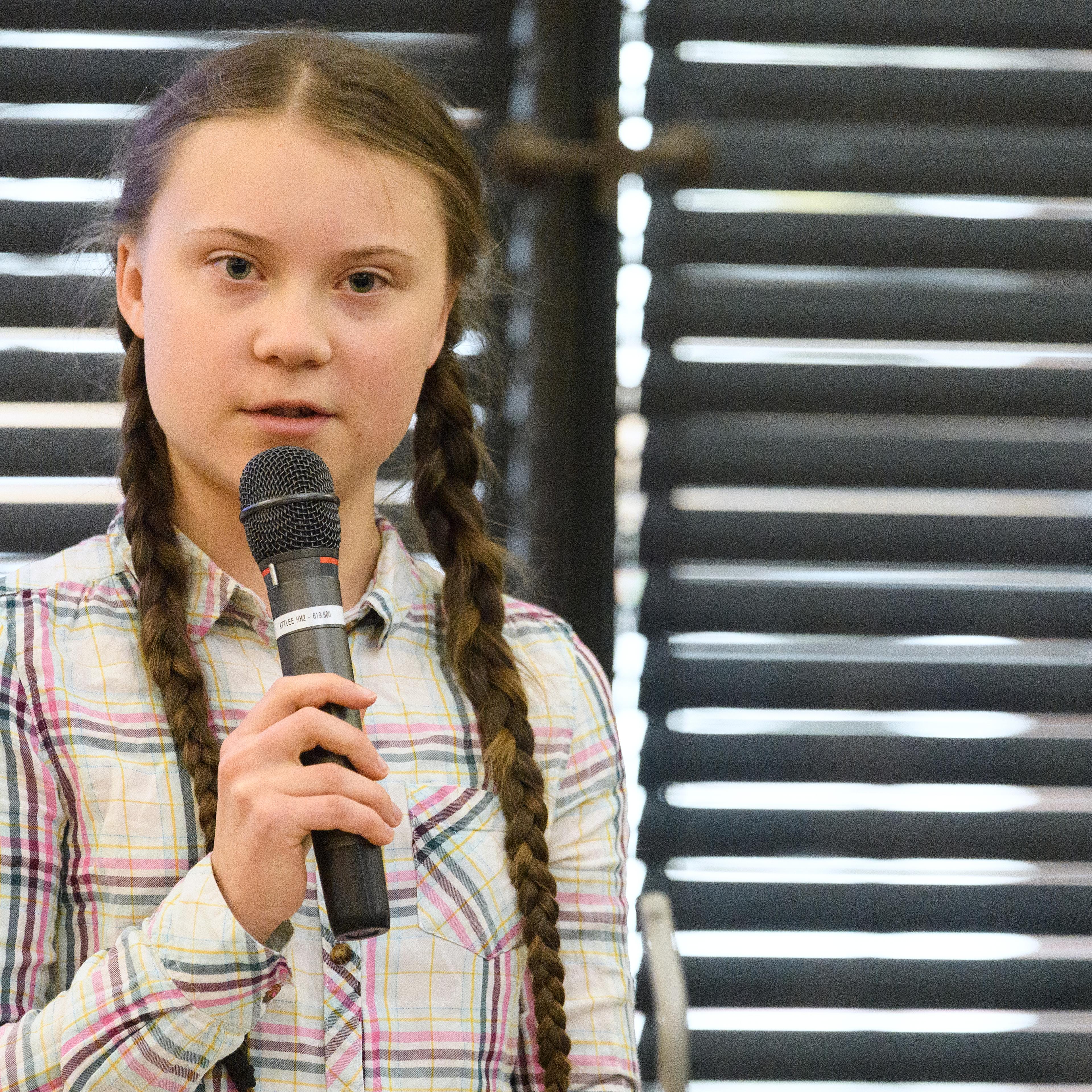 Greta Thunberg Addresses Parliament Climate Change Group Meeting