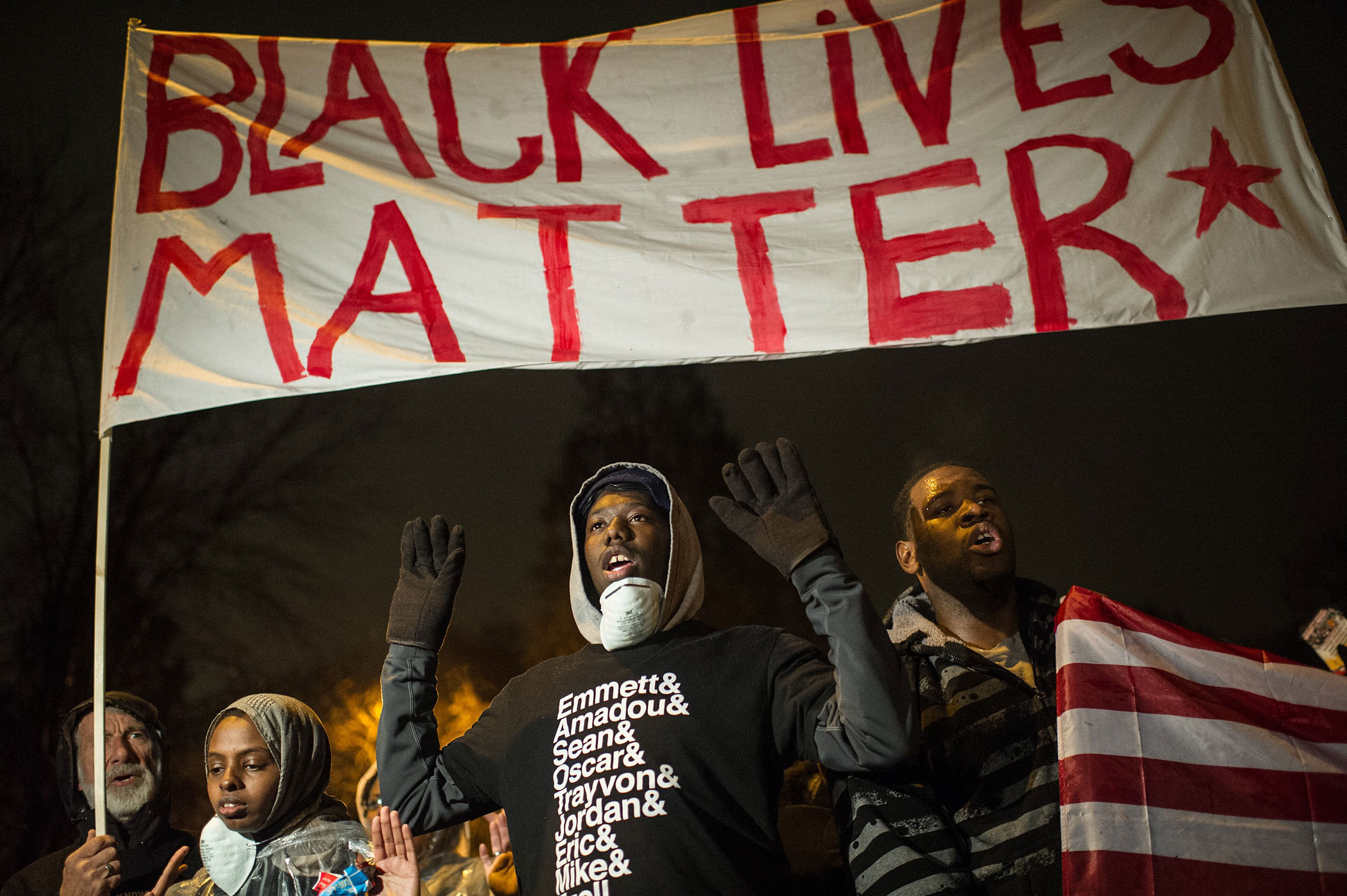 Peaceful march in St. Louis, as people await for Grand Jury verdict