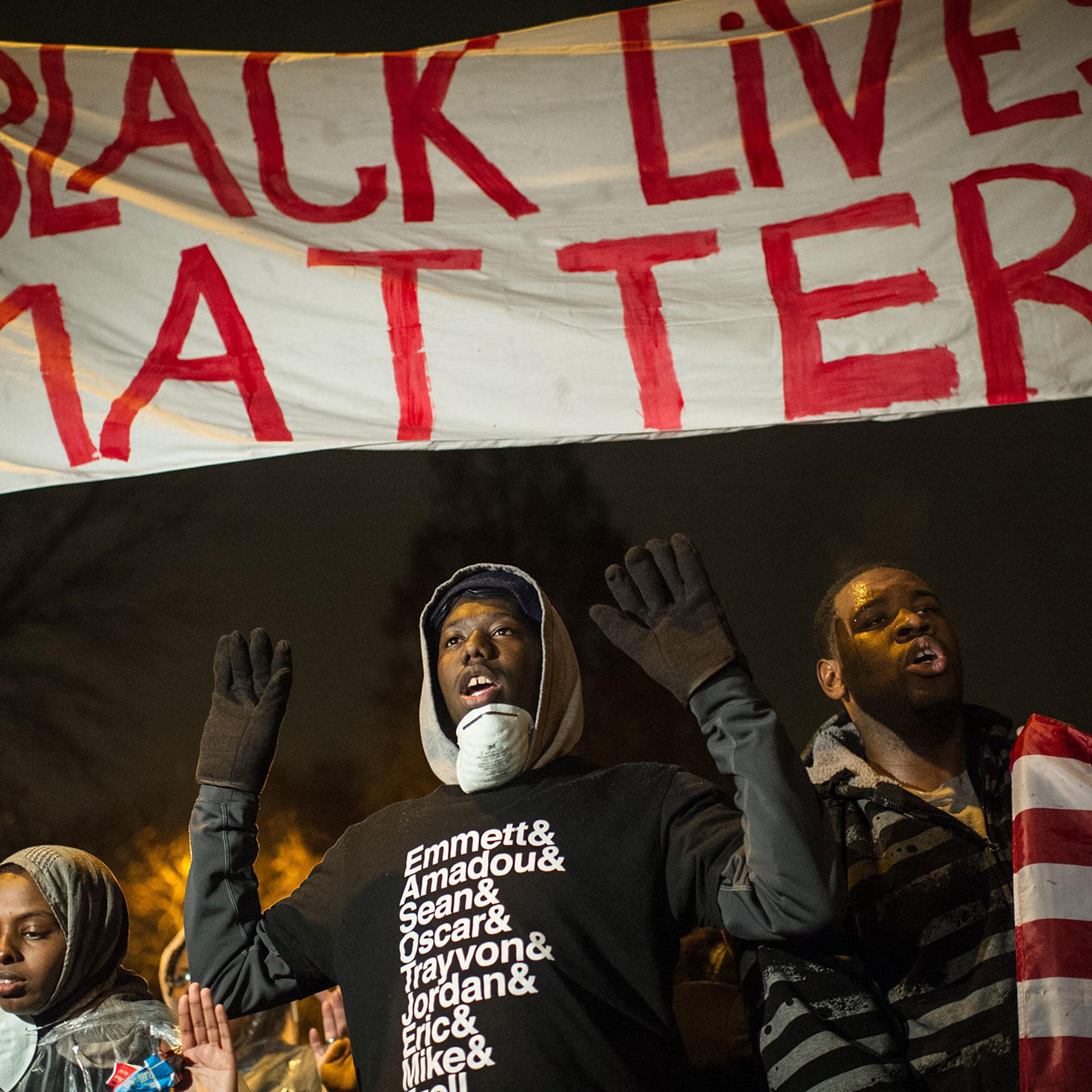 Peaceful march in St. Louis, as people await for Grand Jury verdict