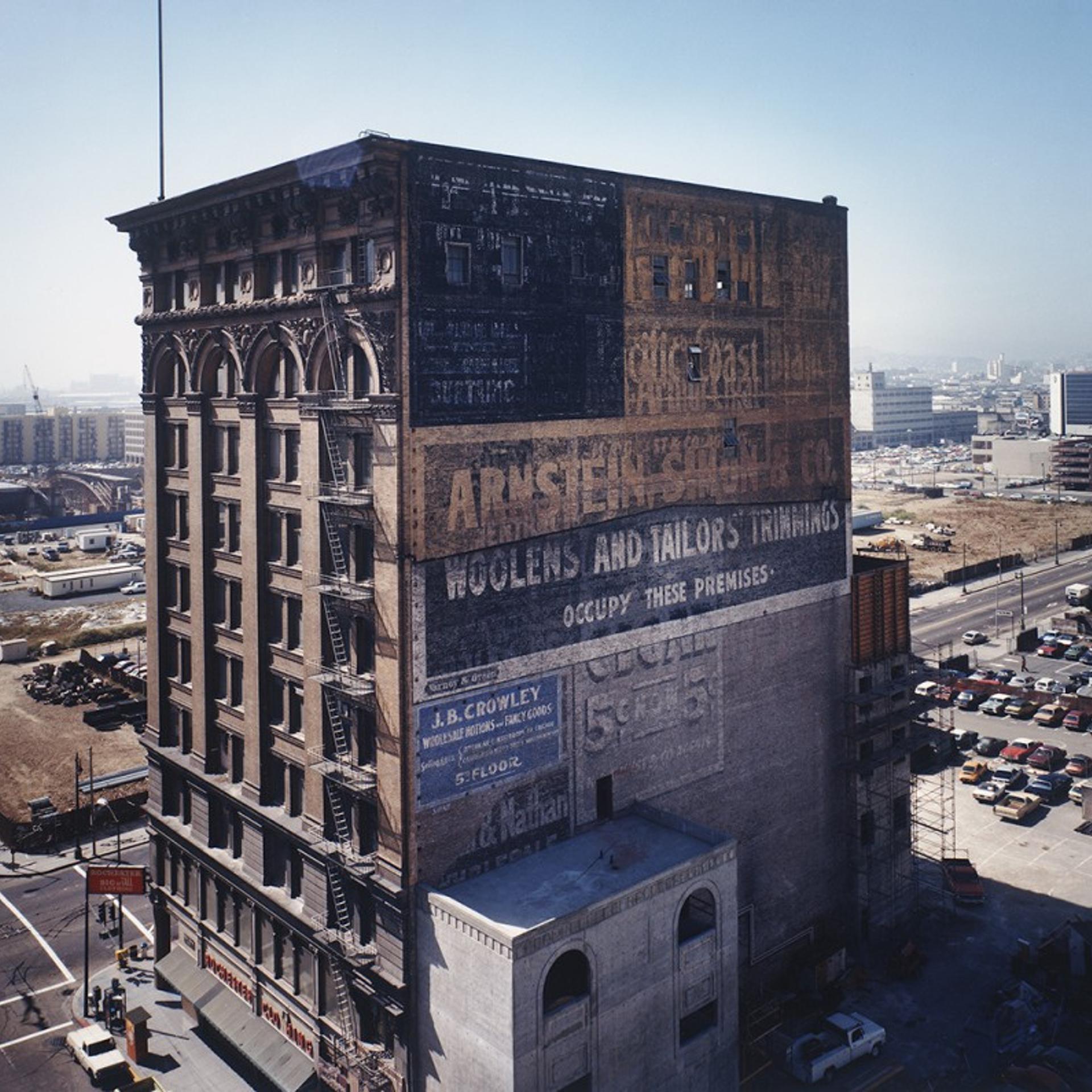 <i>Mercantile Building, c. 1903, with a view toward the Moscone Center construction site</i>, 1980