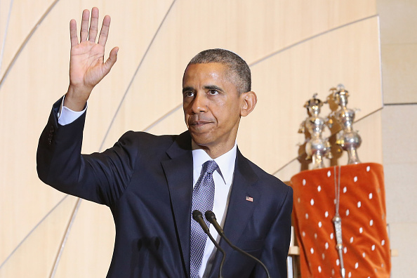 President Barack Obama delivers remarks in celebration of Jewish American Heritage Month at Adas Israel Congregation May 22, 2015 in Washington, D.C.