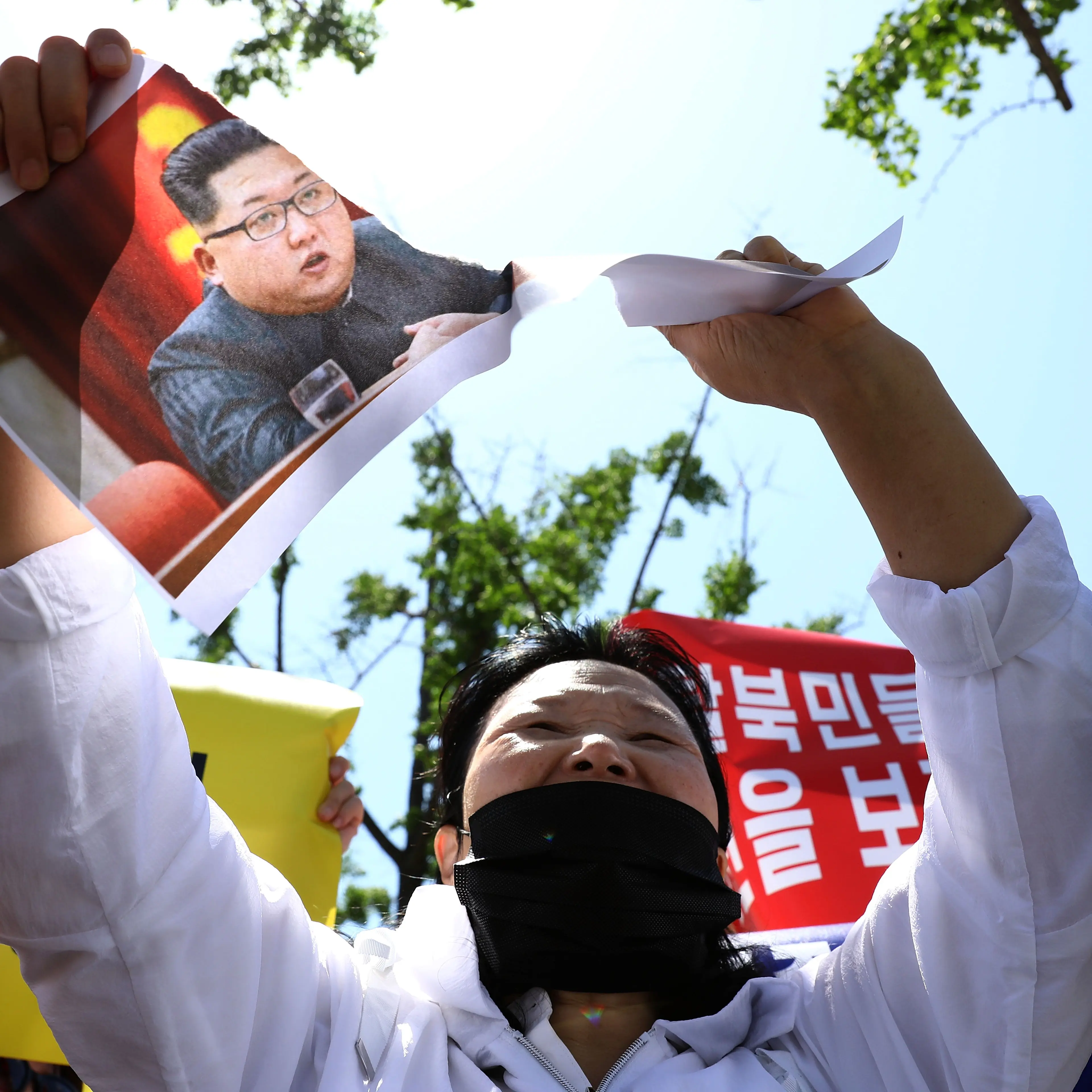 North Korean Defectors In South Rally Against North Korea And Return of Recent Defectors