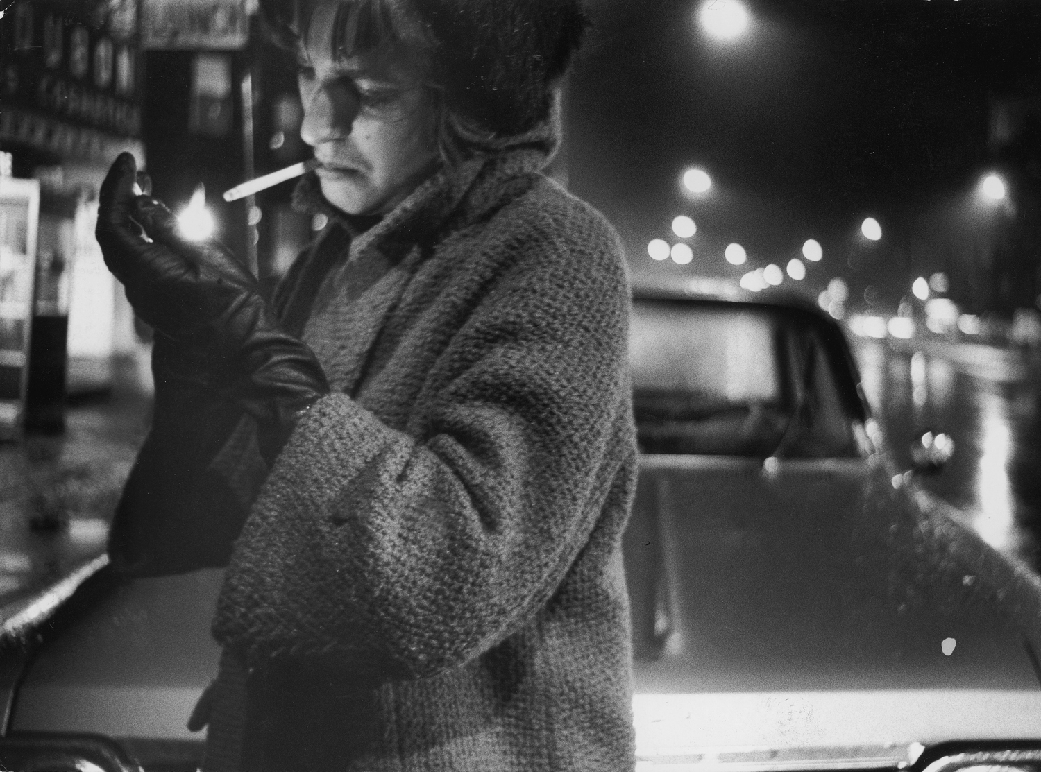 Lighting a cigarette she could jam into an assailant's eye, a Boston student walks home with hatpin on her sleeve -- a deadly stilleto ready for fast thrust.