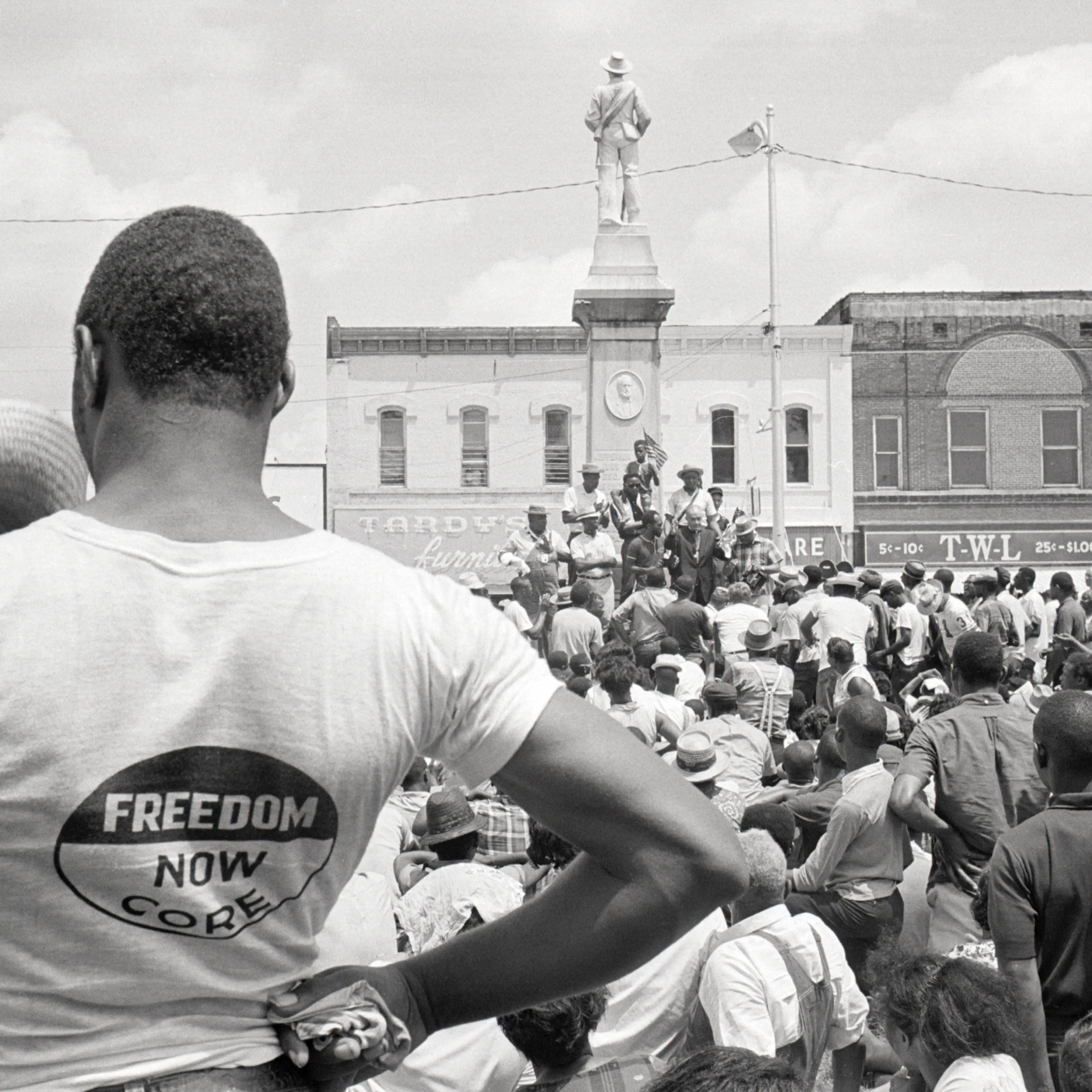 Man Wearing "Freedom Now Core" T-Shirt