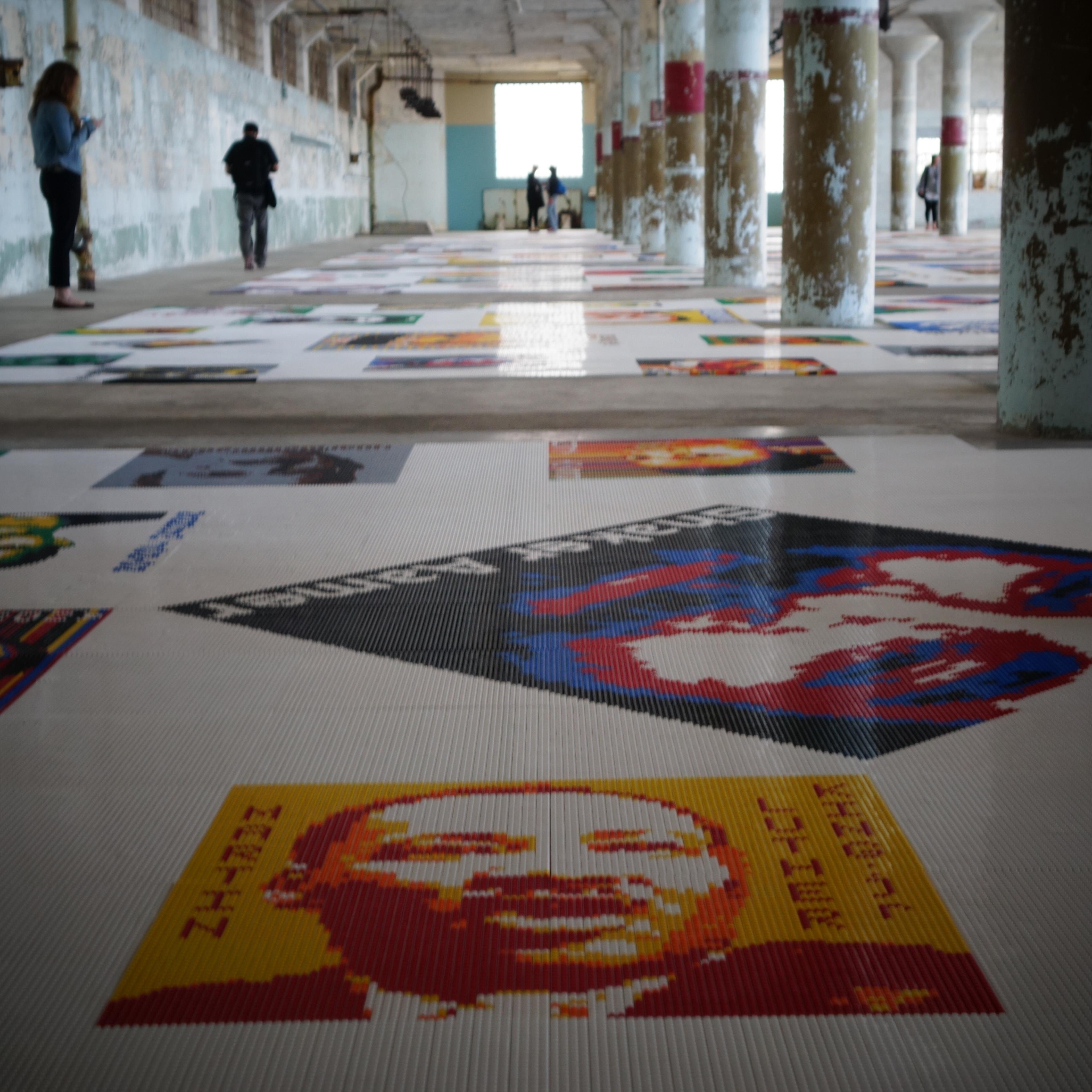 As part of his new exhibition, @Large, Chinese artist Ai Weiwei oversaw the construction of 176 Lego portraits of political prisoners, most still incarcerated as of June 2014.