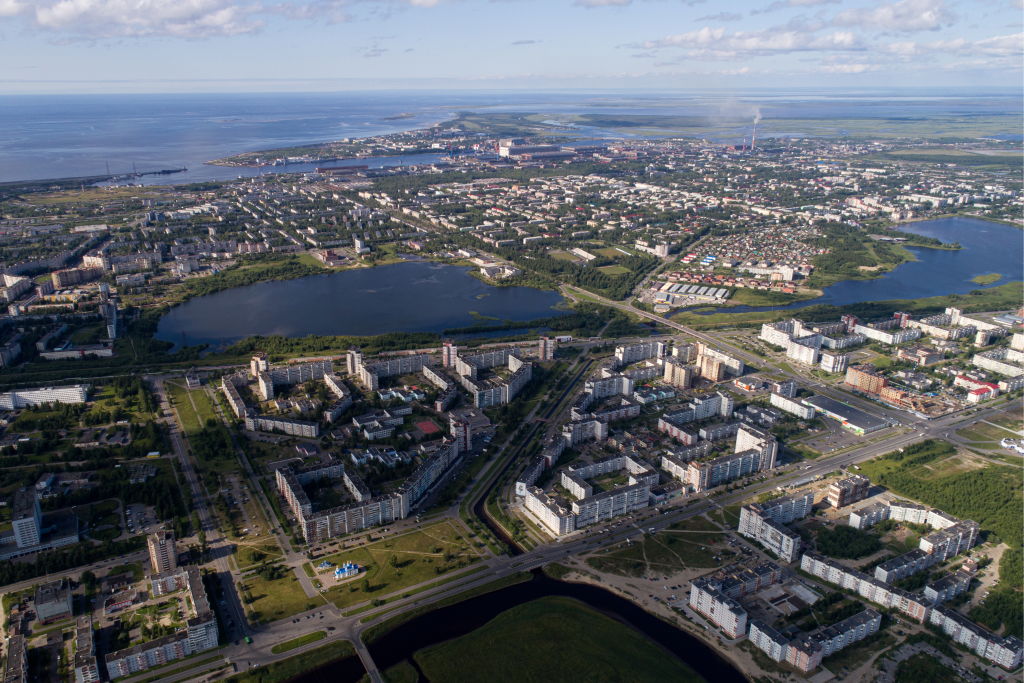 Residential buildings in Severodvinsk, Russia
