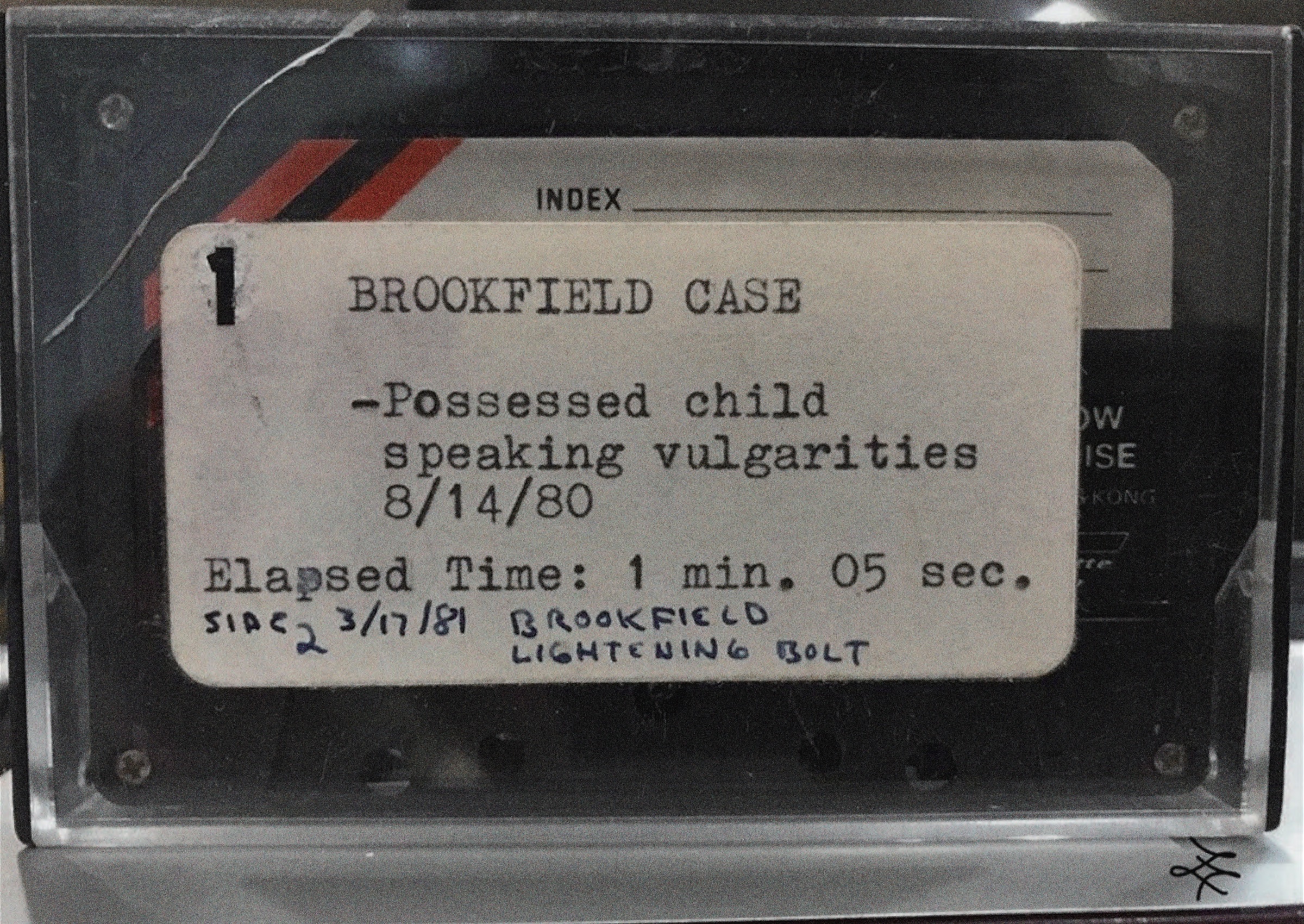 A tape made by Ed and Lorraine Warren of David Glatzel in 1980.