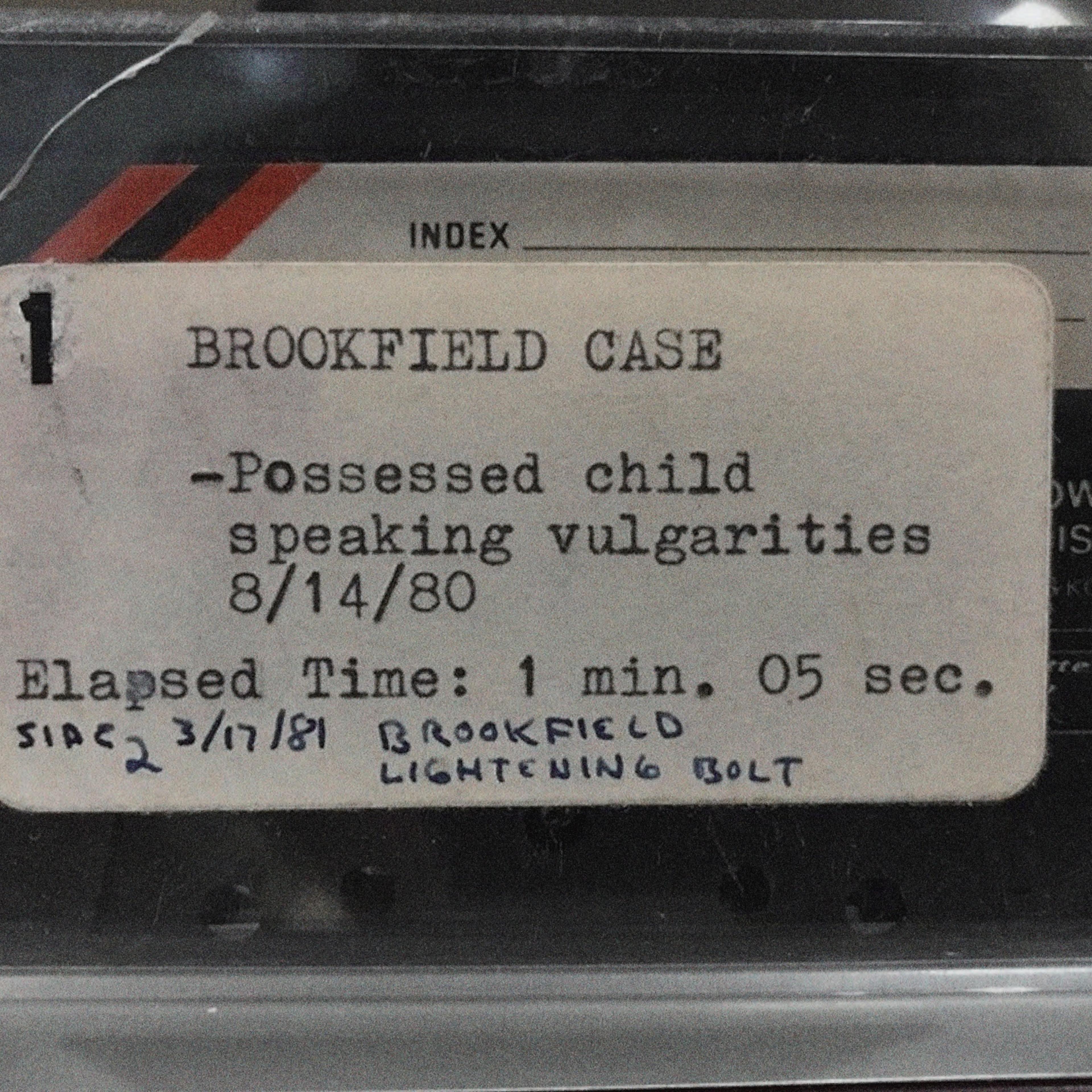 A tape made by Ed and Lorraine Warren of David Glatzel in 1980.