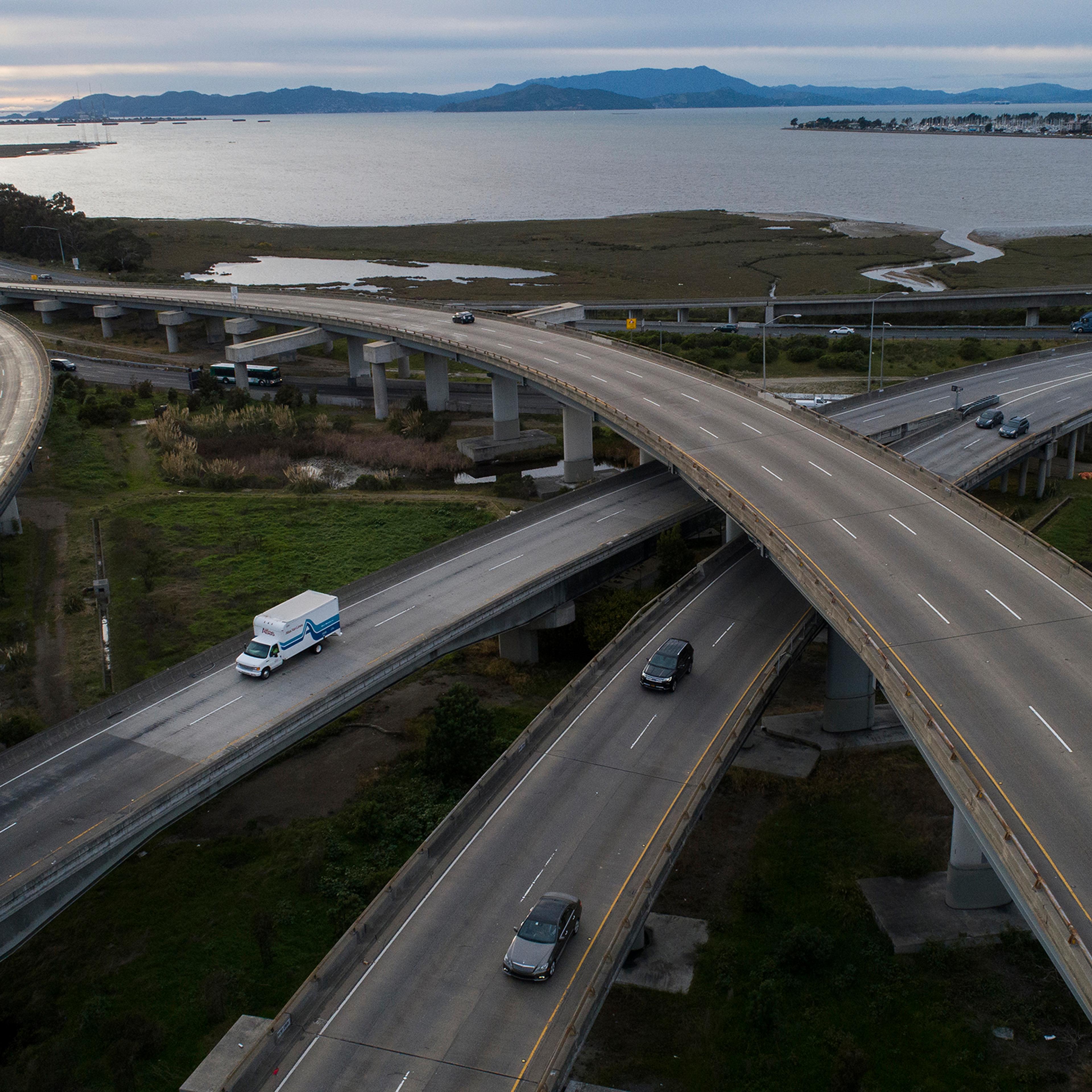 Oakland Maze Freeway Drone